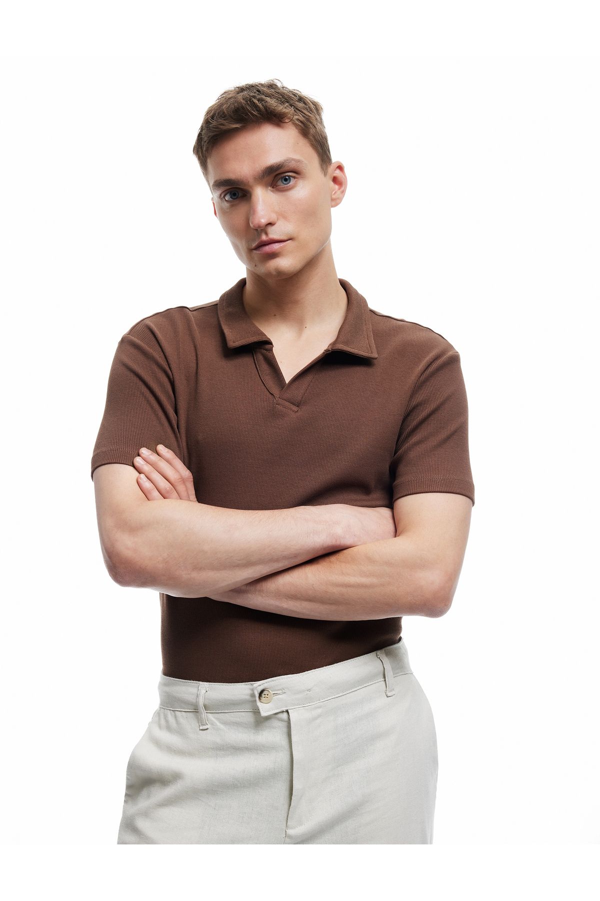Koton Pamuklu Kısa Kollu Slim Fit Basic Polo Tişört