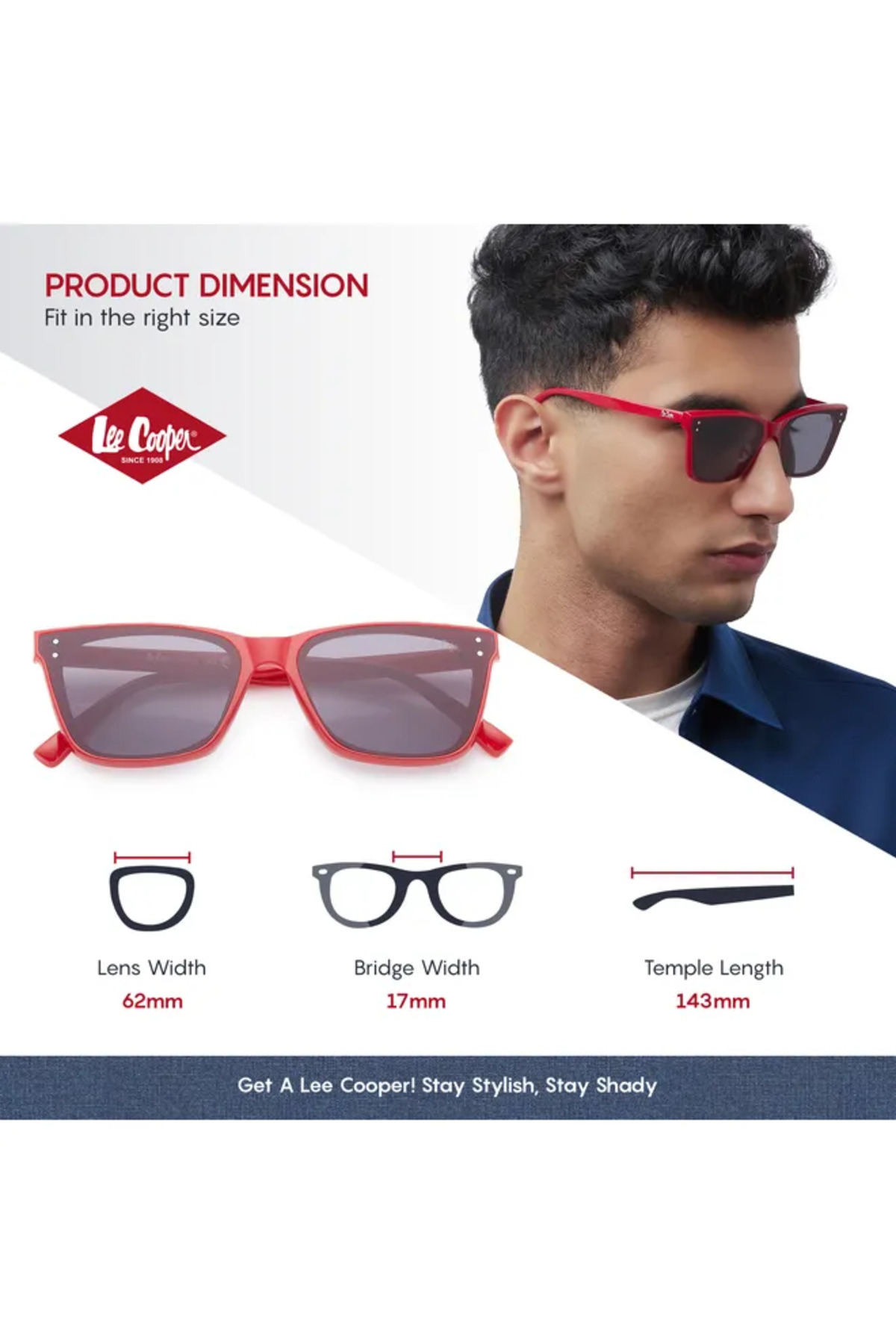Lee Cooper-Pc Sunglasses Red Frame Grey Mirror Lens 62mm - LC1208C03 8