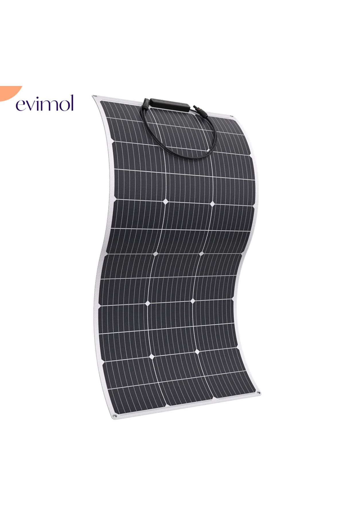 EVİMOL Antfea 100W Esnek Solar Panel | Hafif ve Dayanıklı, Kavisli Yüzeylere Uyumlu Güneş Enerjili Panel