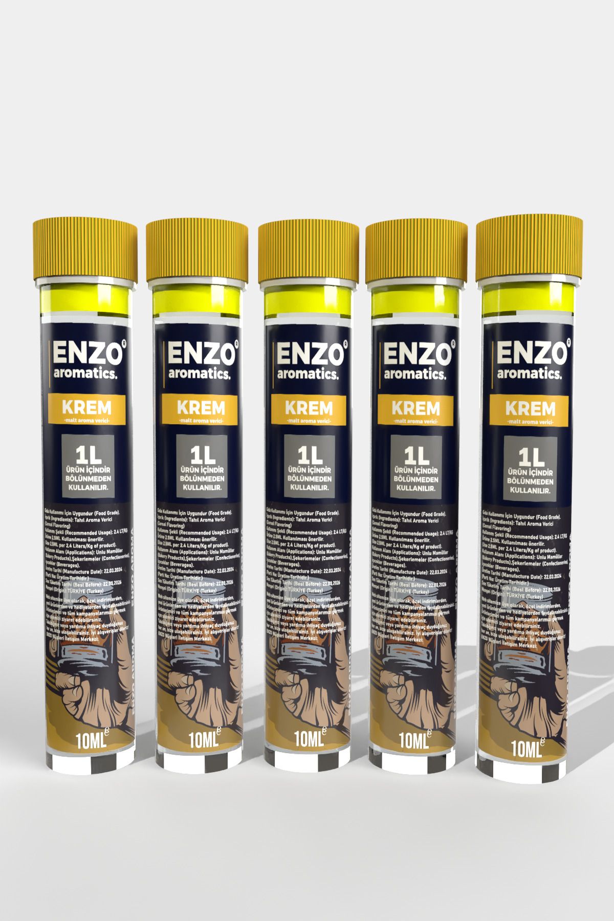 ENZO Krem Malt Aroması Hazır Karışımı 10ml X 5 Adet