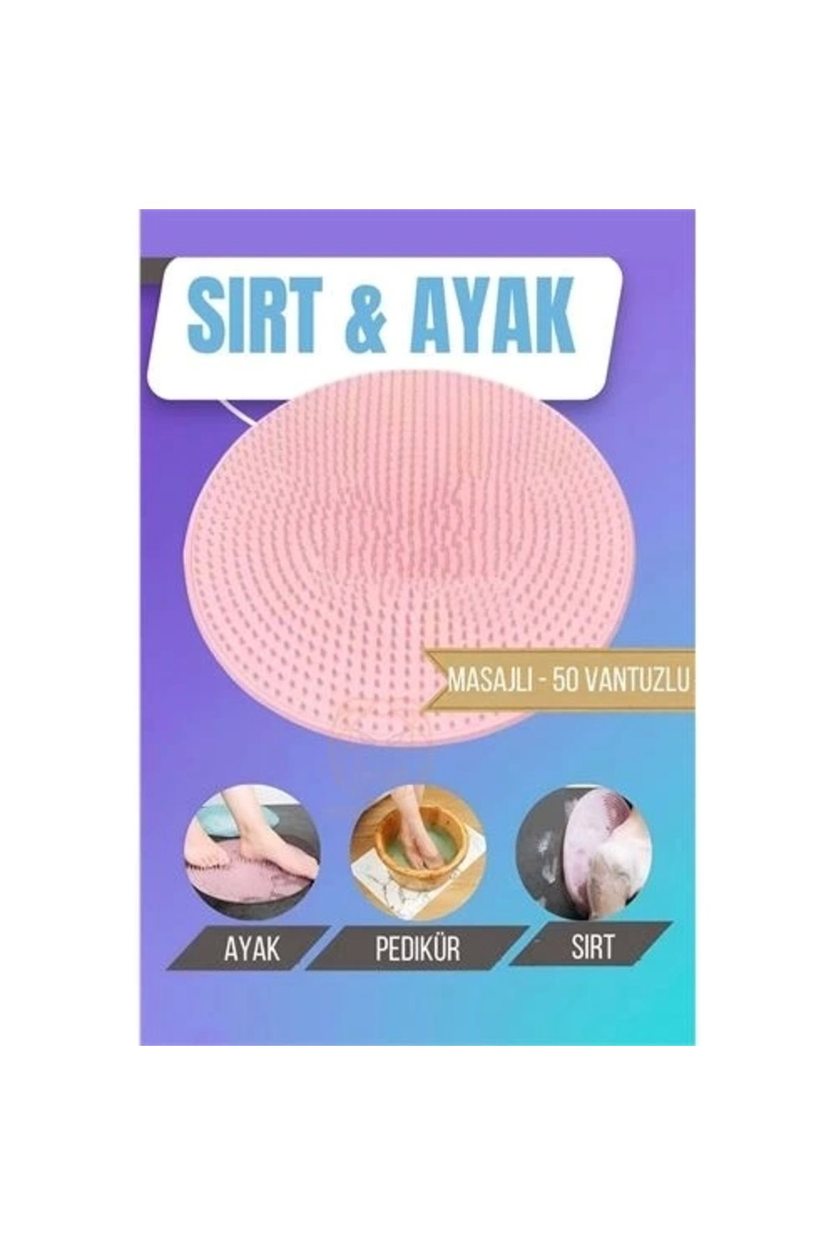 STOREMAX Sırt Kesesi Vantuzlu Ayak Kesesi Masajlı
