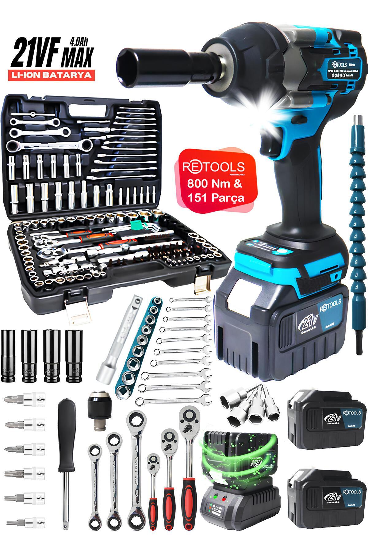 RETOOLS 2'Lİ SET (800 NM TORKLU - 216 PARÇA LOKMA TAKIMI) - Fiyatı