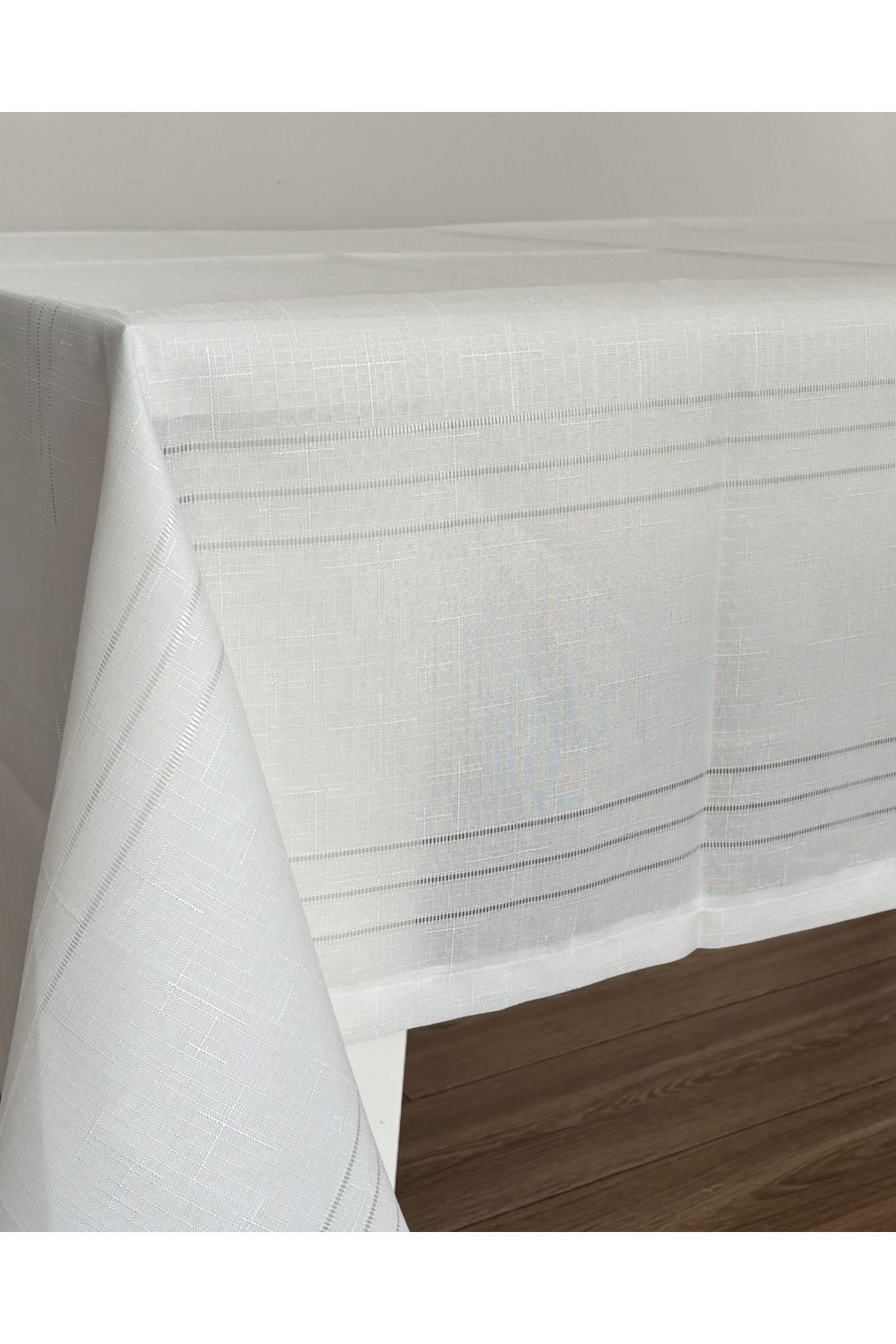 Home 160x220 Masa Örtüsü Dertsiz,Leke Tutmaz Keten Colber kumaş,Ekru ,8 kişilik