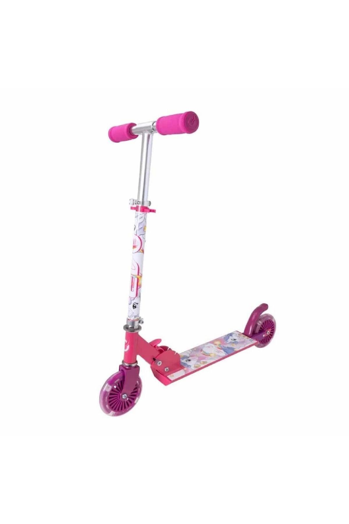 Oyuncakmatik Evo 2 Tekerlekli Katlanabilir Unicorn Inline Işıklı Scooter
