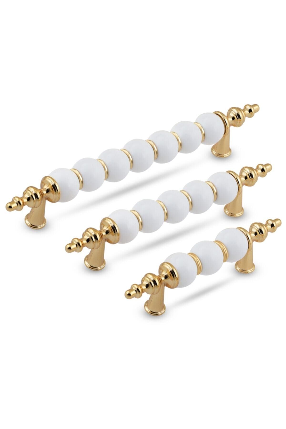 Gold 96 Mm Metal Boncuk Dolap Çekmece Mobilya Kulpları - Mobilya Kulpları - 96 Mm