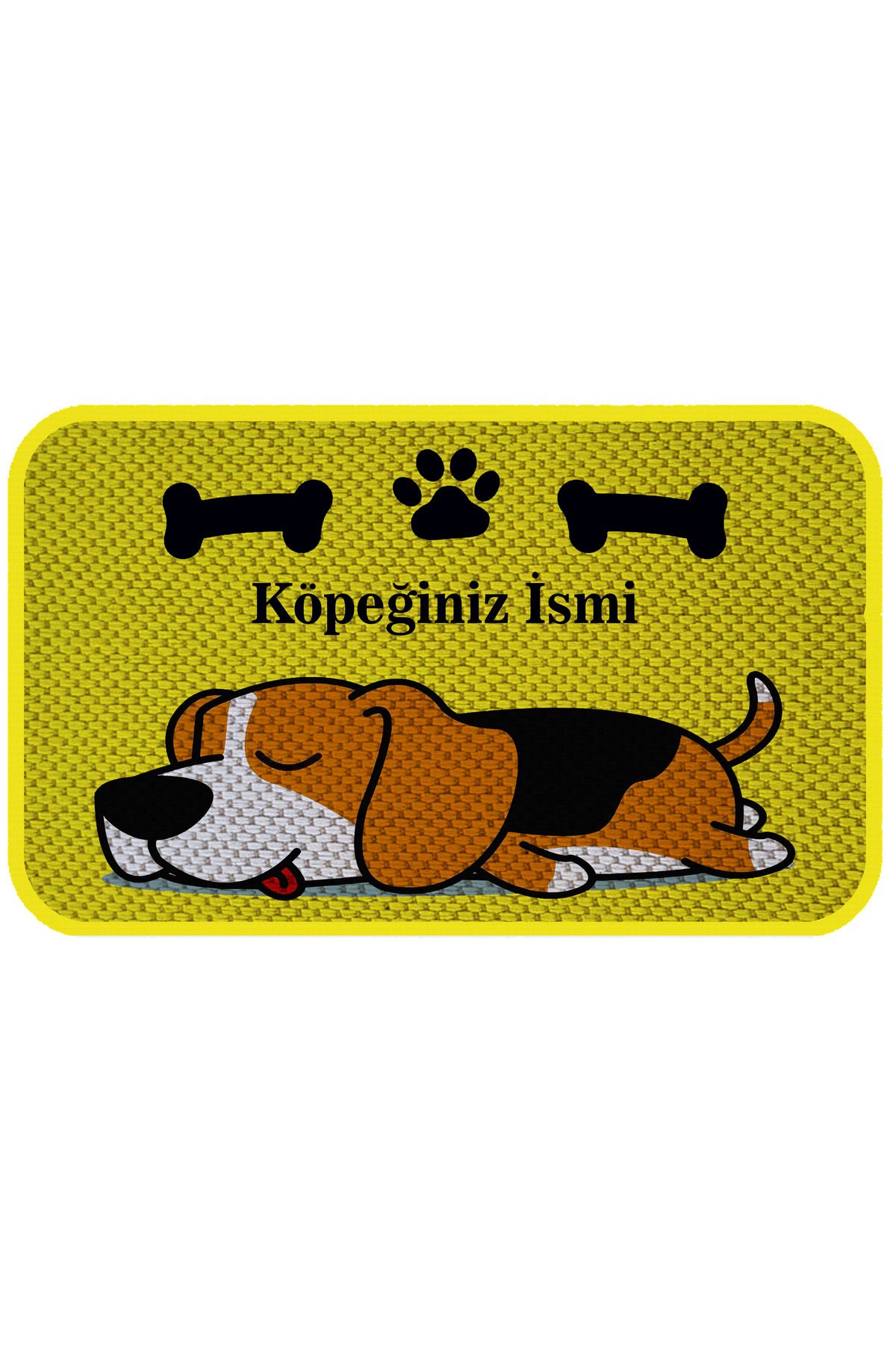 AKTUNÇ TEKSTİL KİŞİYE ÖZEL KEDİ KÖPEK MAMA VE SU KABI ALTI PASPASI 72 x 43 cm