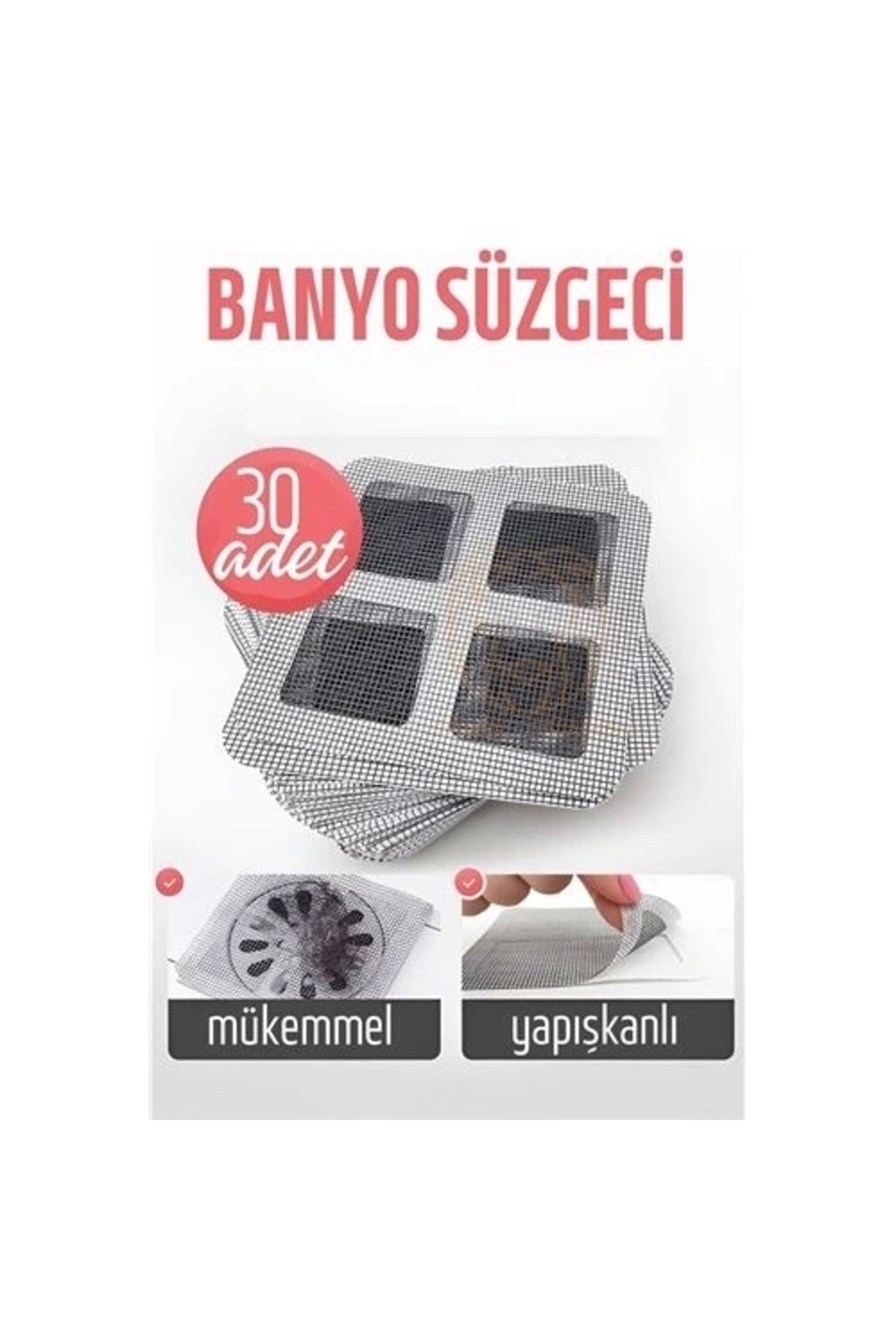 STOREMAX Banyo Gider Süzgeci 30 ADET