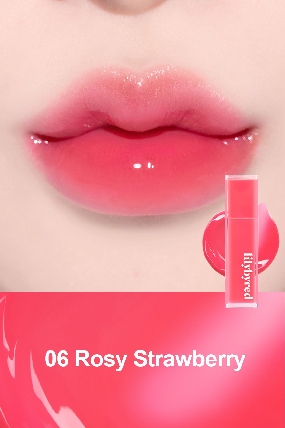 lilybyred Bloody Liar Coating Tint / Uzun Süre Kalıcı Parlak Dudak Tinti - 06 Rosy Strawberry