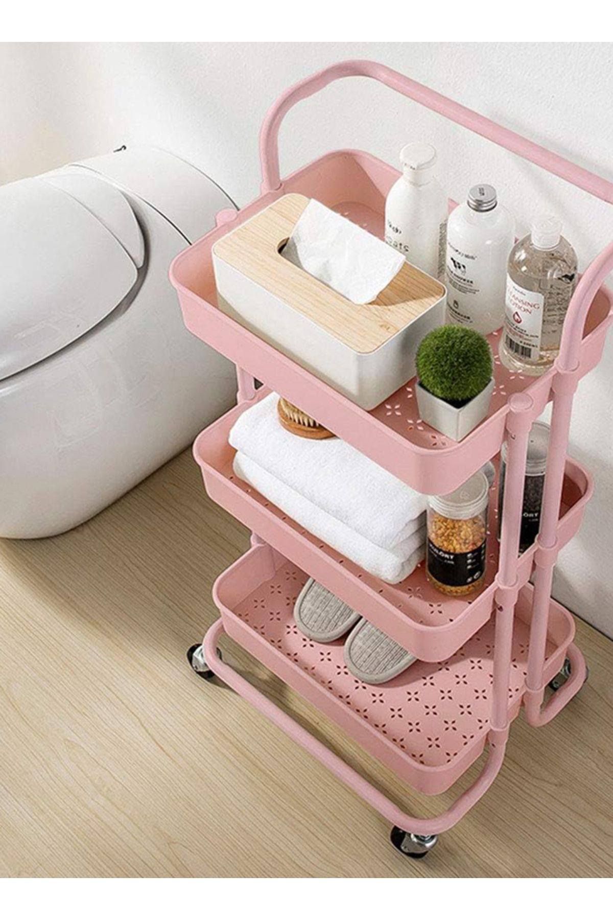 DRAMA HOME-Multi-purpose storage cart with wheels 85*42*36cm Modern design for perfect organization 3