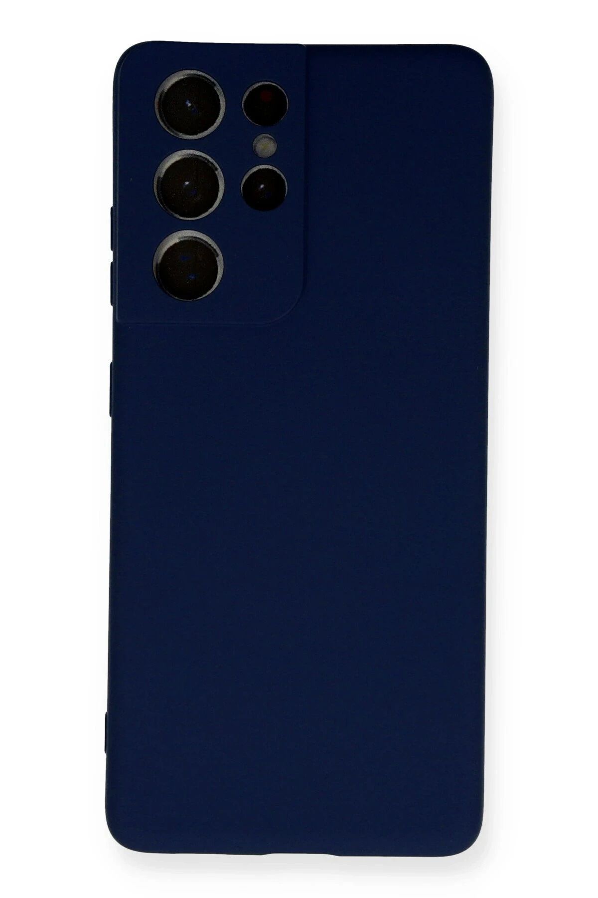 NewFace Galaxy S21 Ultra Kılıf Nano içi Kadife Silikon - Lacivert FERRG