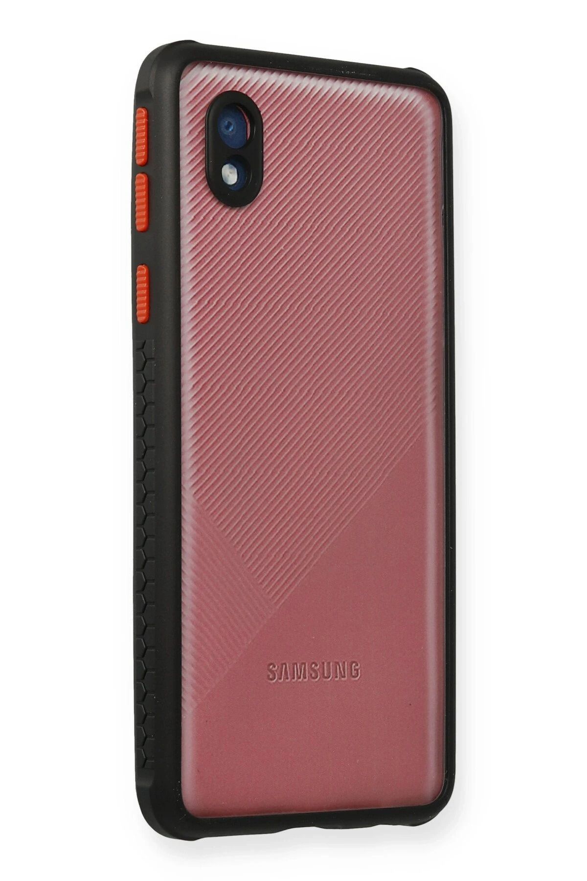 NewFace Samsung Galaxy A01 Core Kılıf Miami Şeffaf Silikon - Siyah FERRG