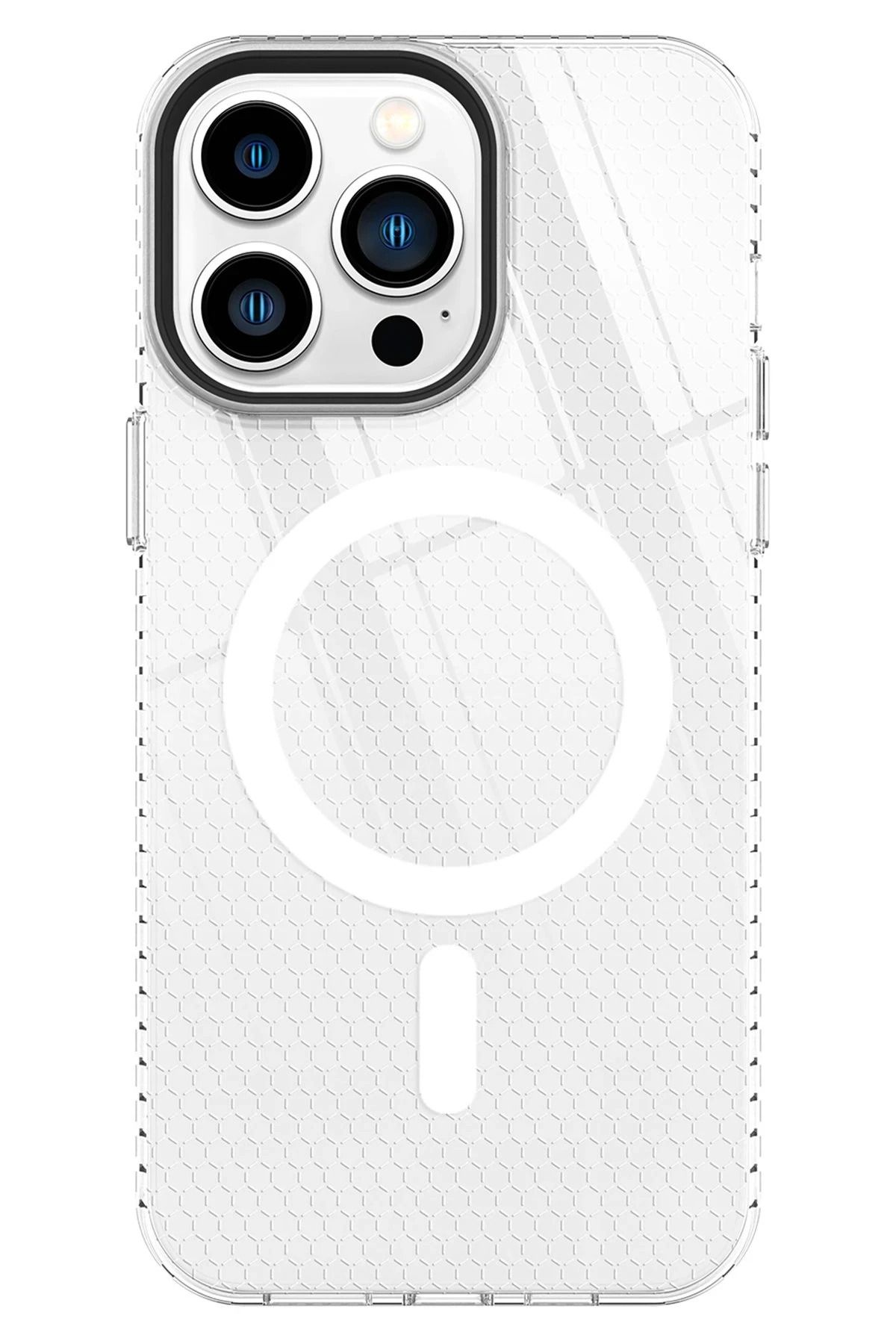 NewFace iPhone 14 Pro Kılıf Beta Magneticsafe Silikon - Şeffaf JOJUA