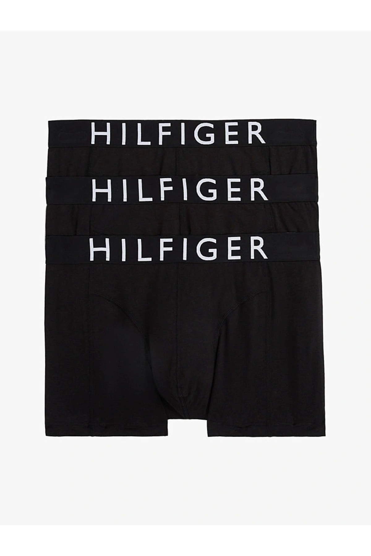 Tommy Hilfiger Erkek Siyah 3'lü Boxer Paketi görsel 2