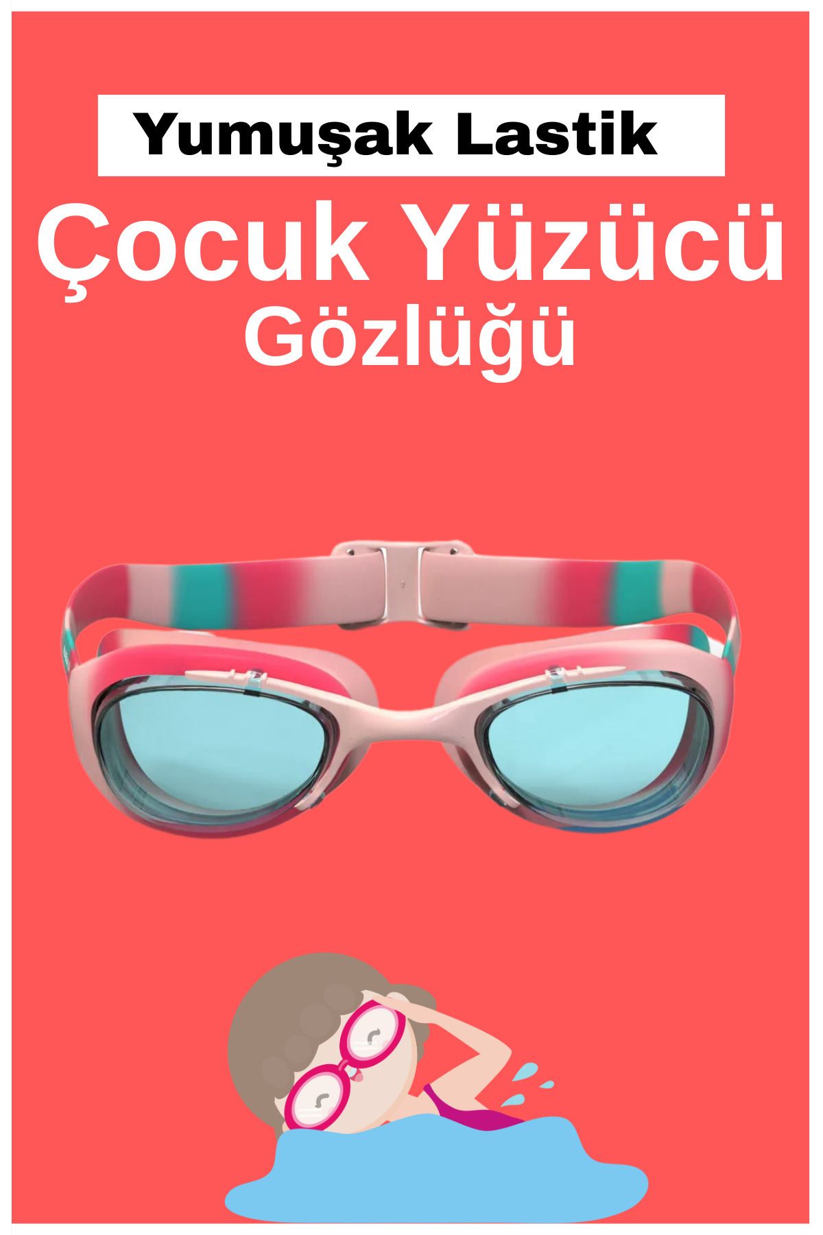 EpiRelax Rahat ve Güvenli Çocuk Gözlüğü - Çocuk Yüzücü Gözlüğü – Buğulanmaz & UV Korumalı