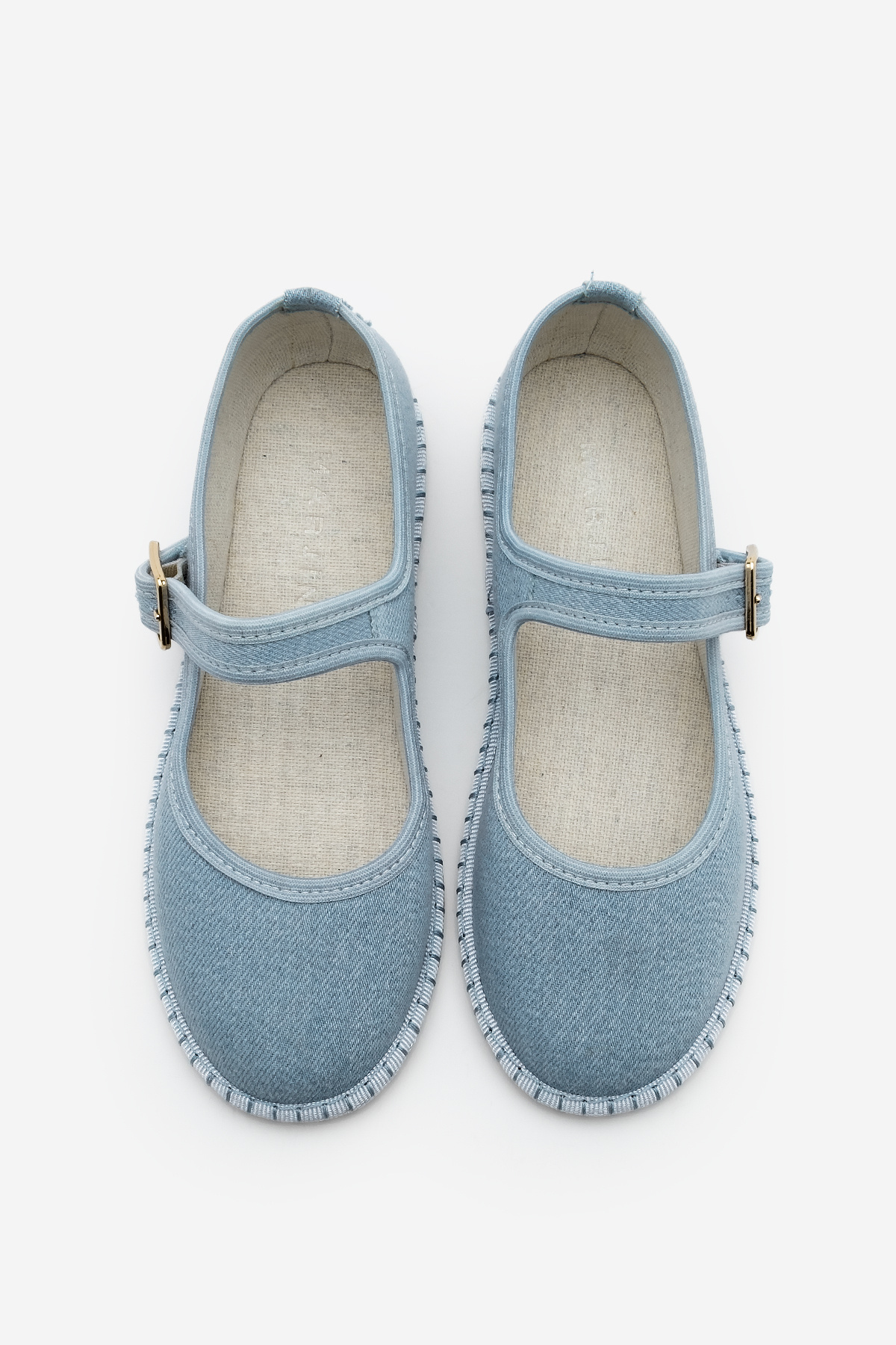 Marjin-Blugi Mirces Blue Denim pentru femei cu bretele din in 7