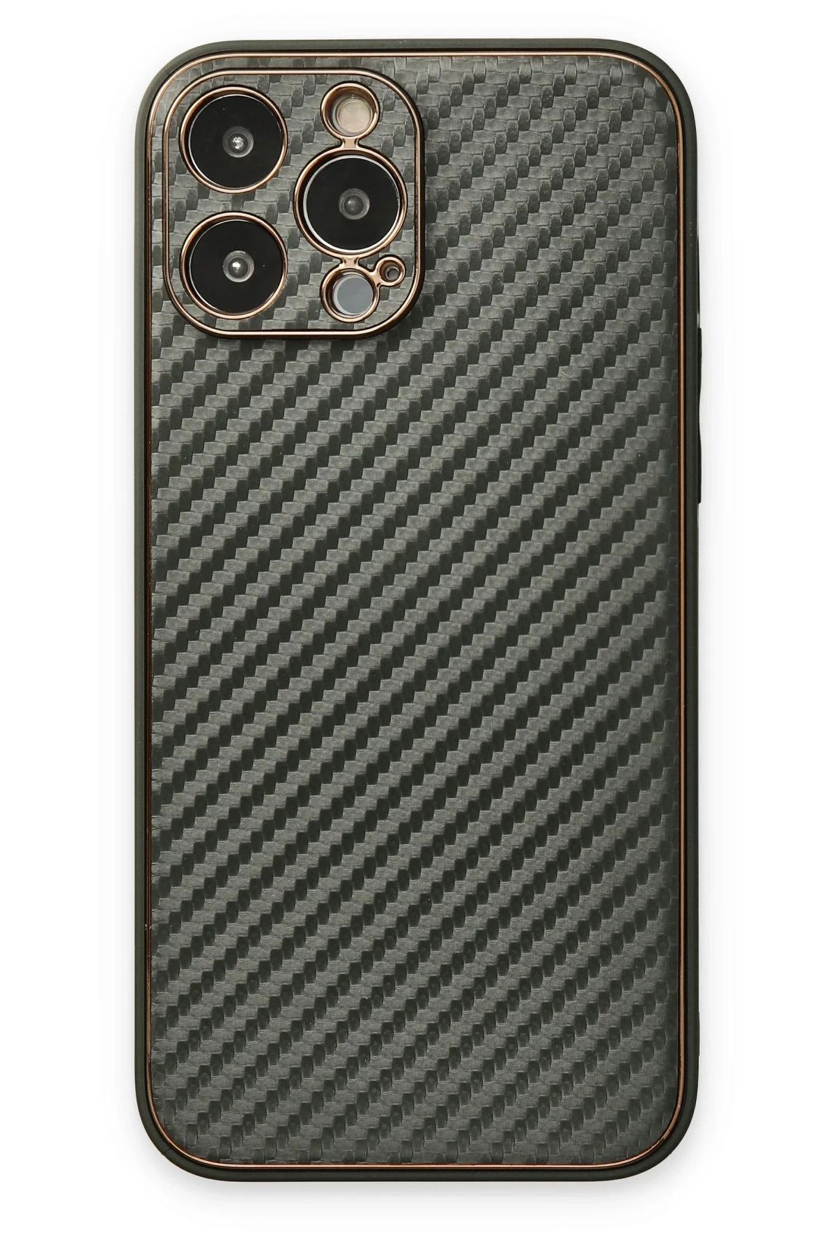 NewFace iPhone 13 Pro Max Kılıf Coco Karbon Silikon - Füme INSLM