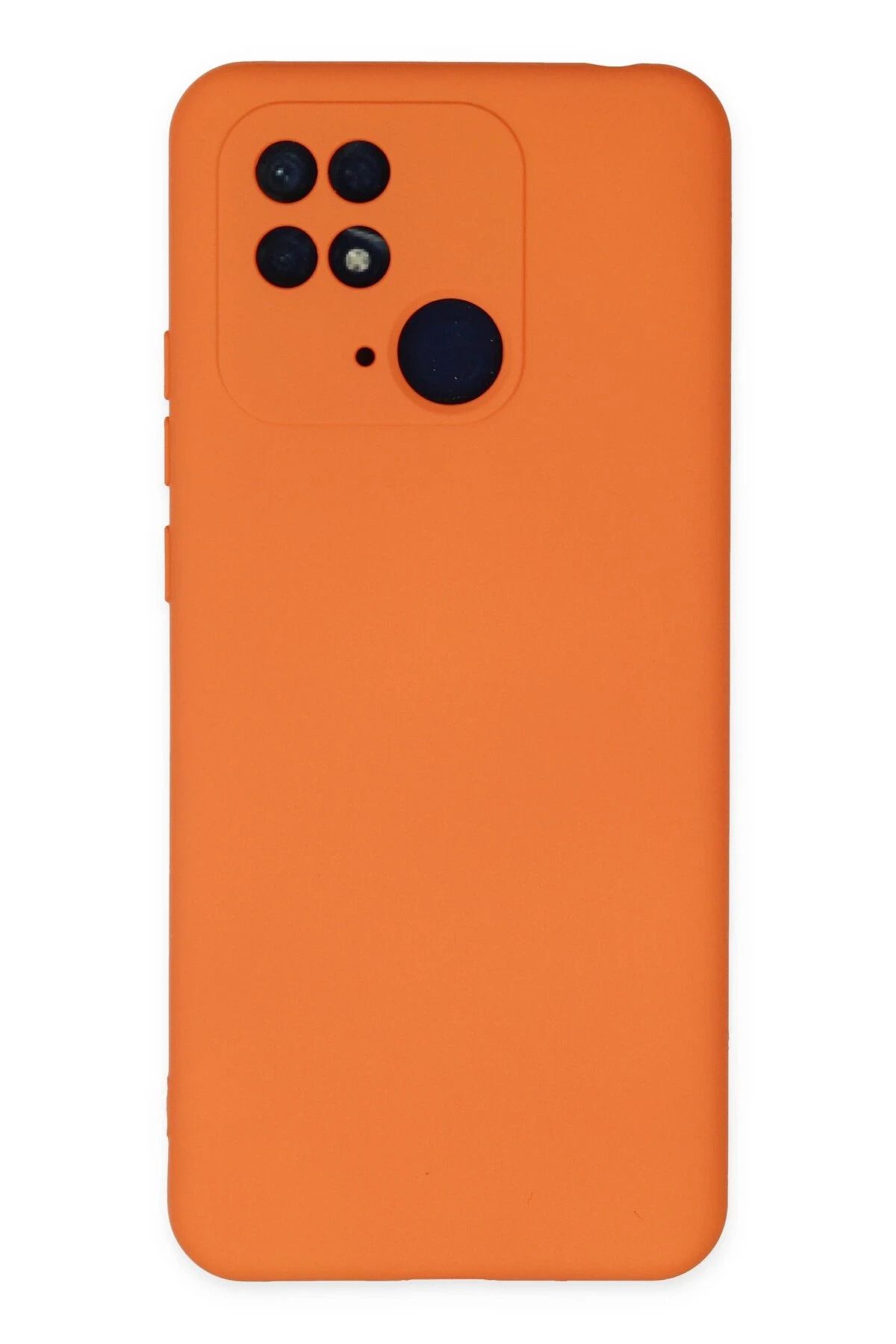 NewFace Xiaomi Redmi 10c Kılıf Nano Içi Kadife Silikon - Turuncu Hnzrn