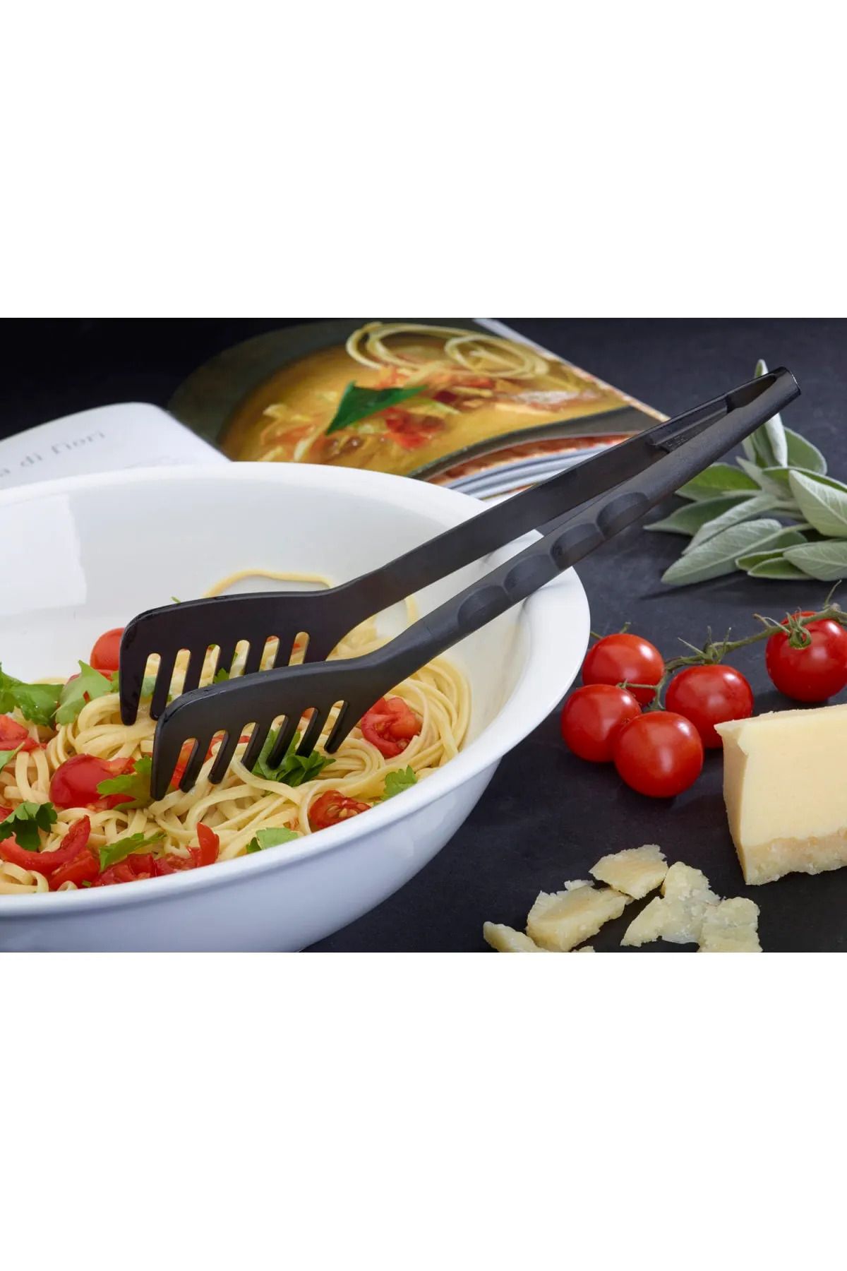 EceAksesuar Salata ve Makarna Servis Maşası Pratik Yanmaz Yapışmaz Yüksek Isıya Dayanıklı Sert Plastik