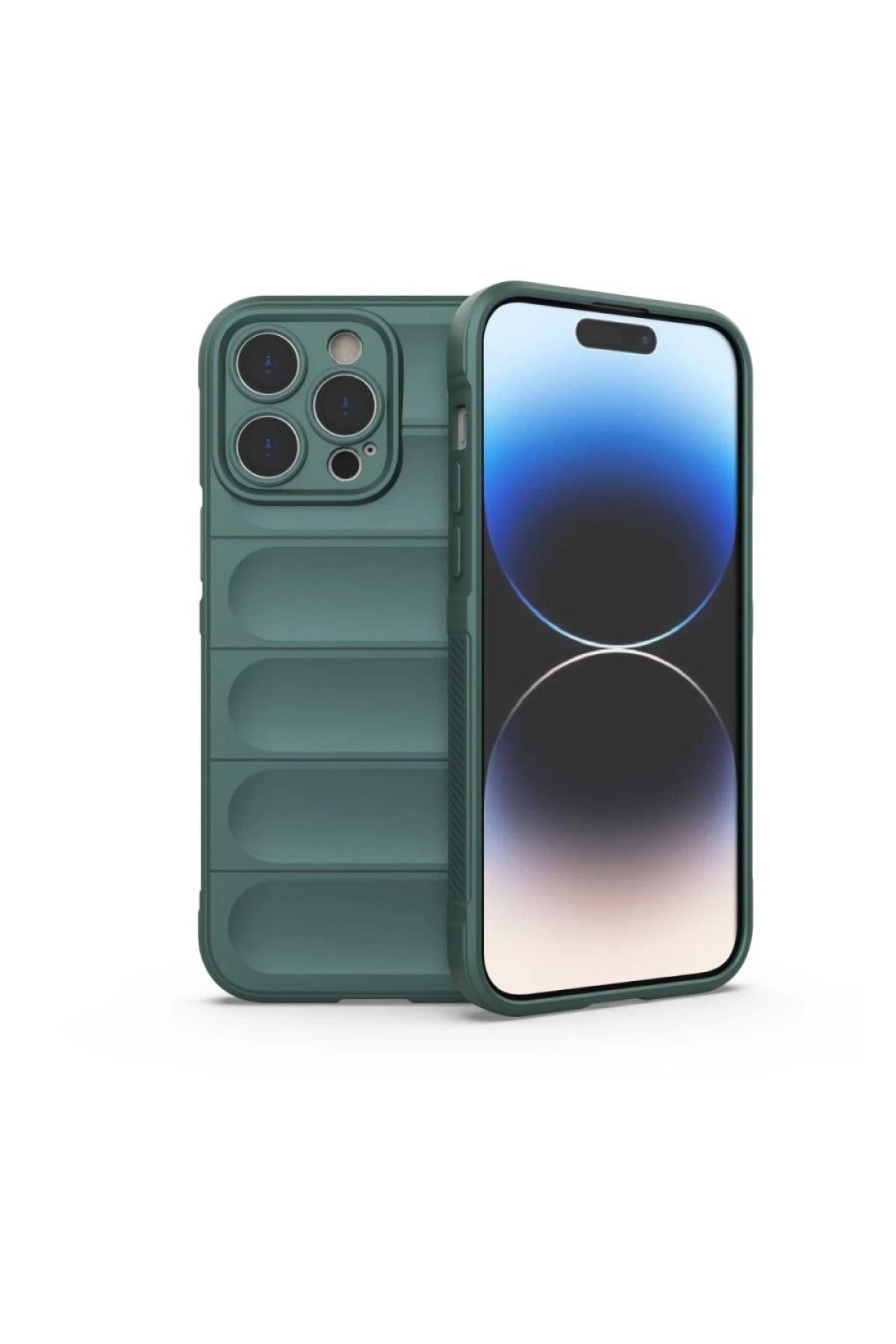 NewFace iPhone 16 Pro Kılıf Optimum Silikon - Koyu Yeşil HNZRN