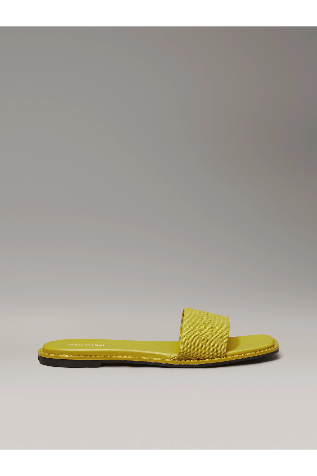 Calvin Klein-Women's Flat Sole Logo Printed Comfortable Sport Style Green Slippers Hw0Hw02378-M1E 1