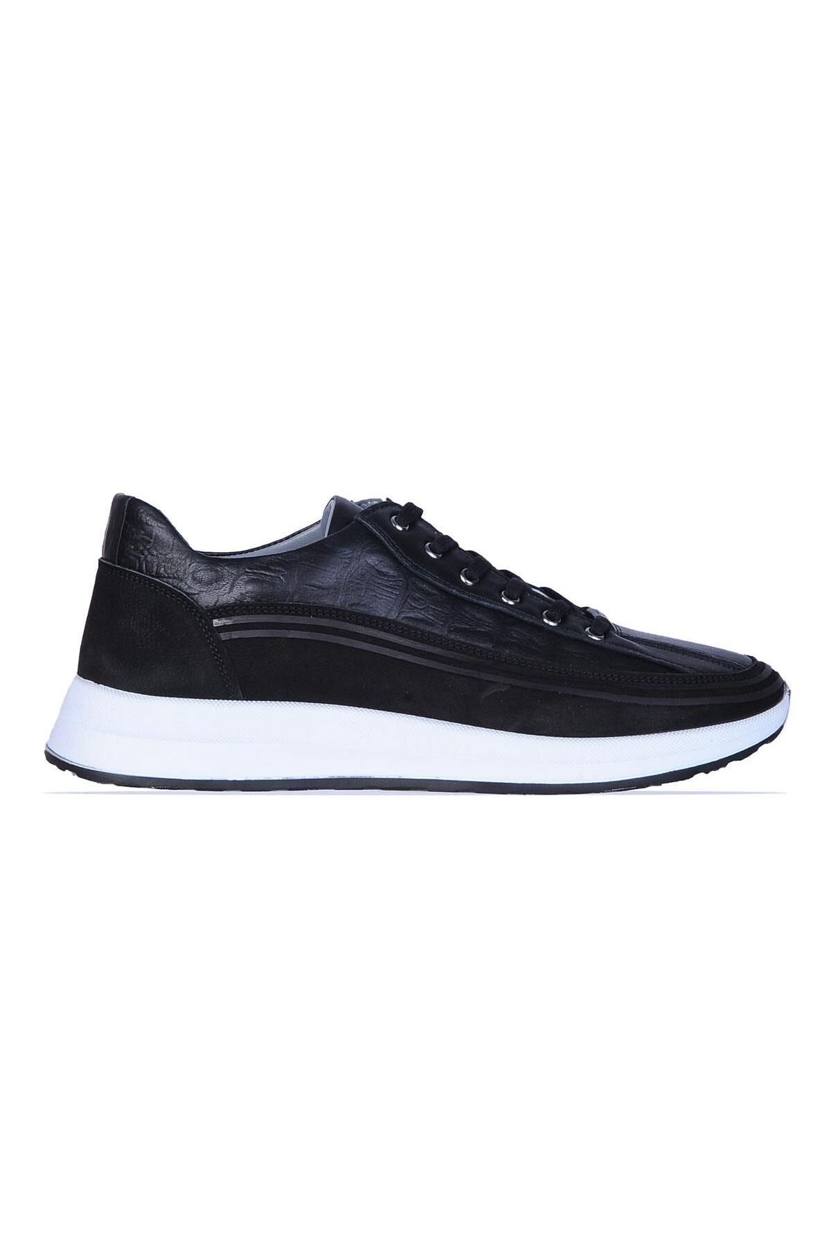 Dropland 9141 Siyah Nubuk Deri Erkek Sneaker Ayakkabı