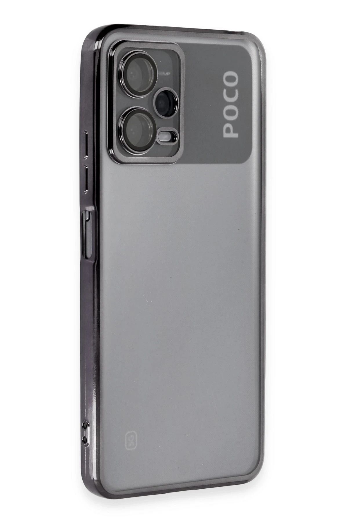 NewFace Xiaomi Poco X5 5G Kılıf Lensli Silikon - Siyah HNZRN