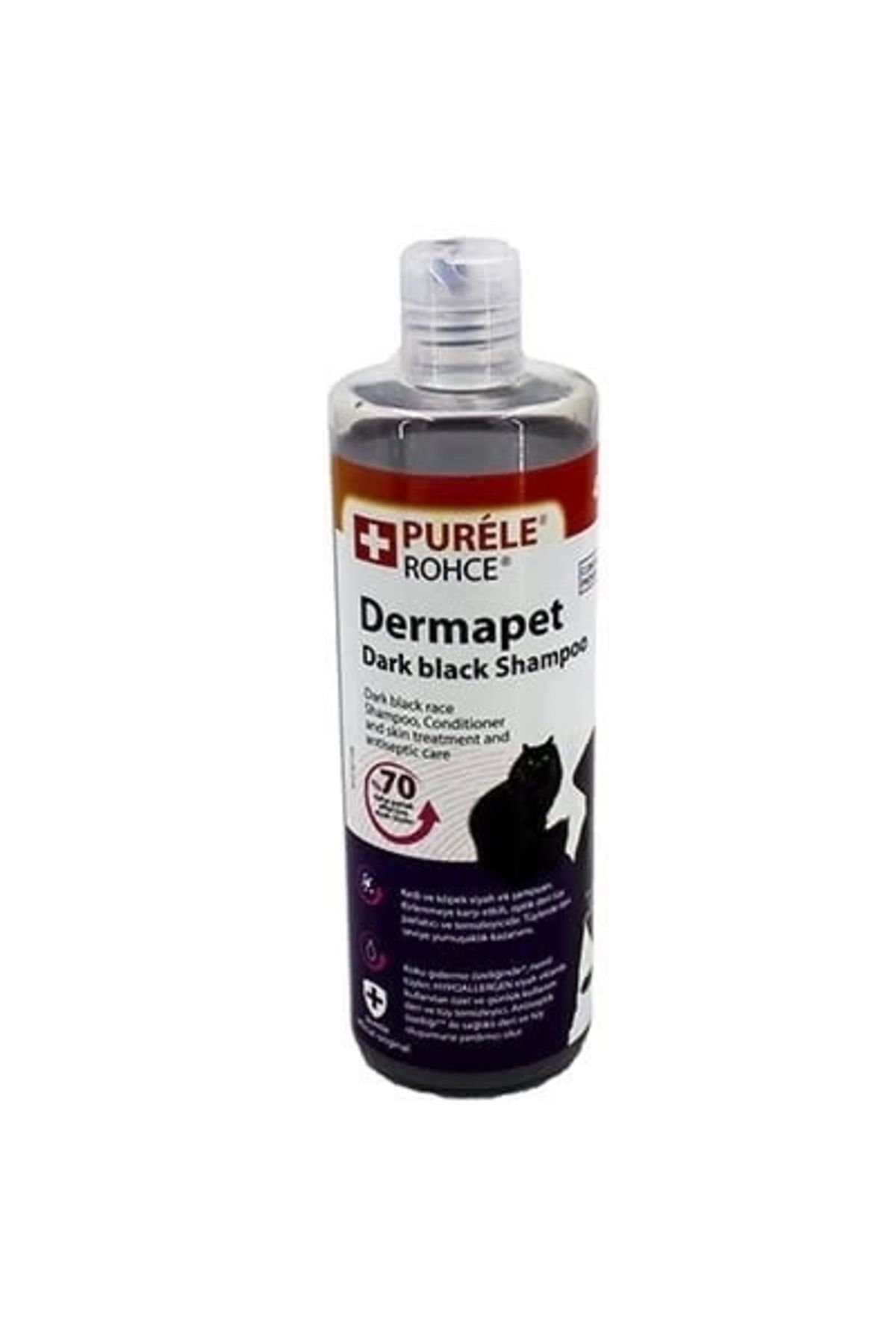 YNT İthalat Purele Dermapet Dermatolojik Siyah Kedi ve Köpek Şampuanı 450 Ml