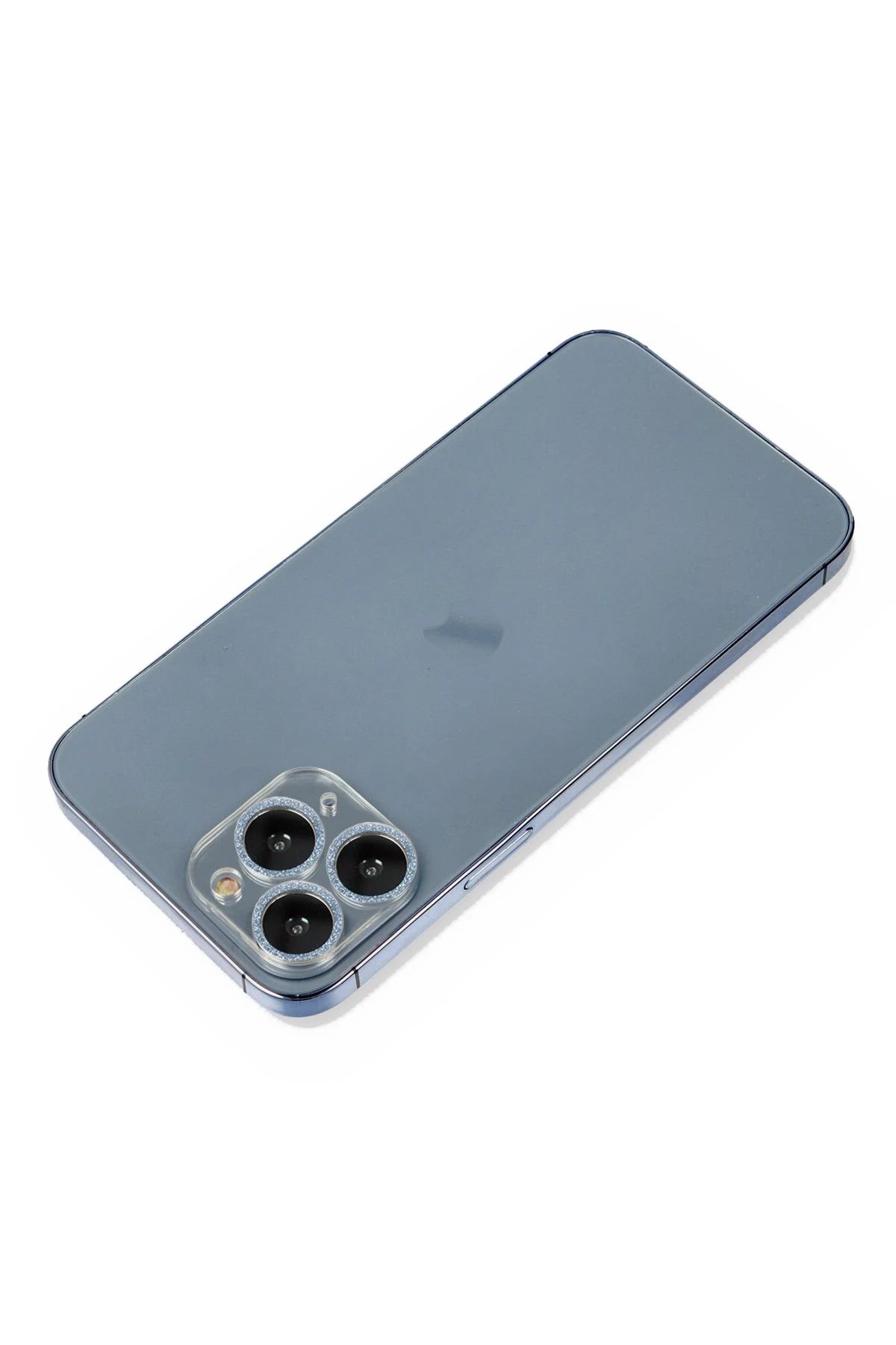 NewFace iPhone 11 Pro Uyumlu Shine Kamera Lens Koruma Cam - Sierra Blue DRSTR
