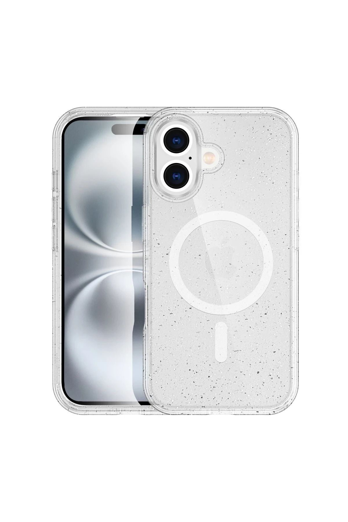 NewFace iPhone 16 Plus Kılıf Glow Magsafe Kapak - Şeffaf HNZRN