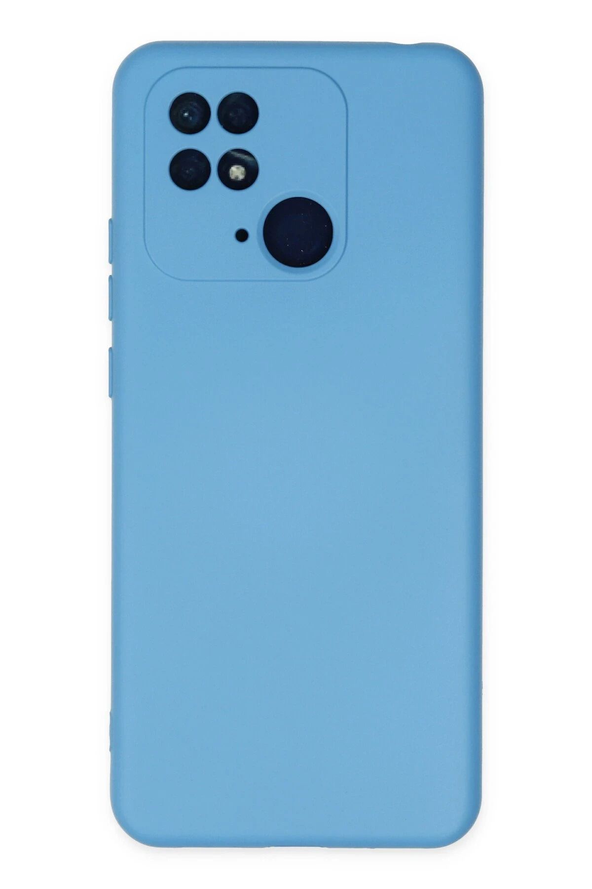 NewFace Xiaomi Redmi 10C Uyumlu Kılıf Nano içi Kadife Silikon - Mavi INSLM