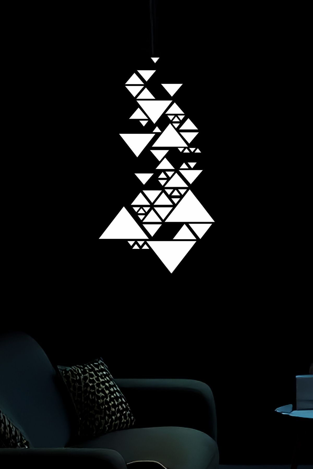 Angels Passion Geometrik Reflektör Detaylı Pleksi Duvar Dekoru