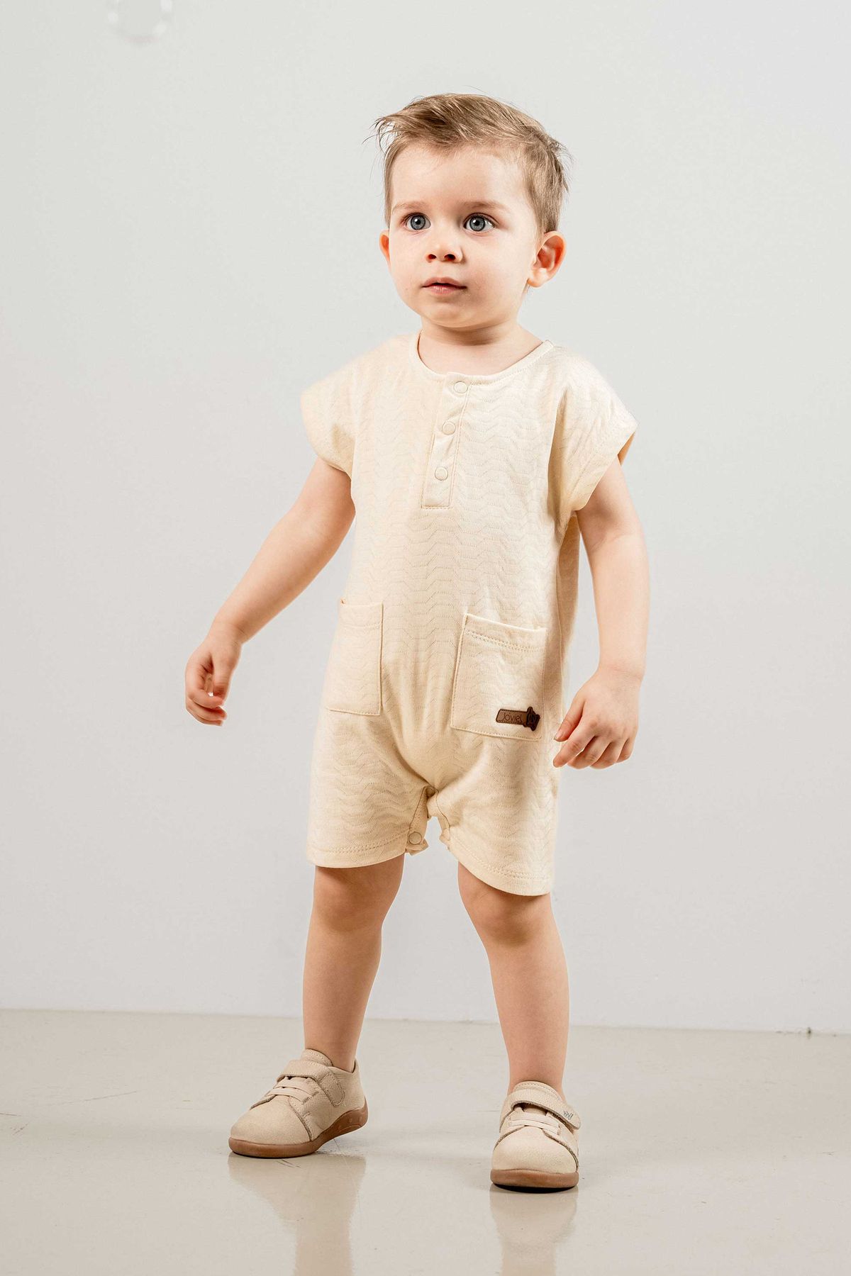bombe-Baby Kids Cotton Comfortable Jumpsuit Salopet Trend Fashion Bottom Top Set 3