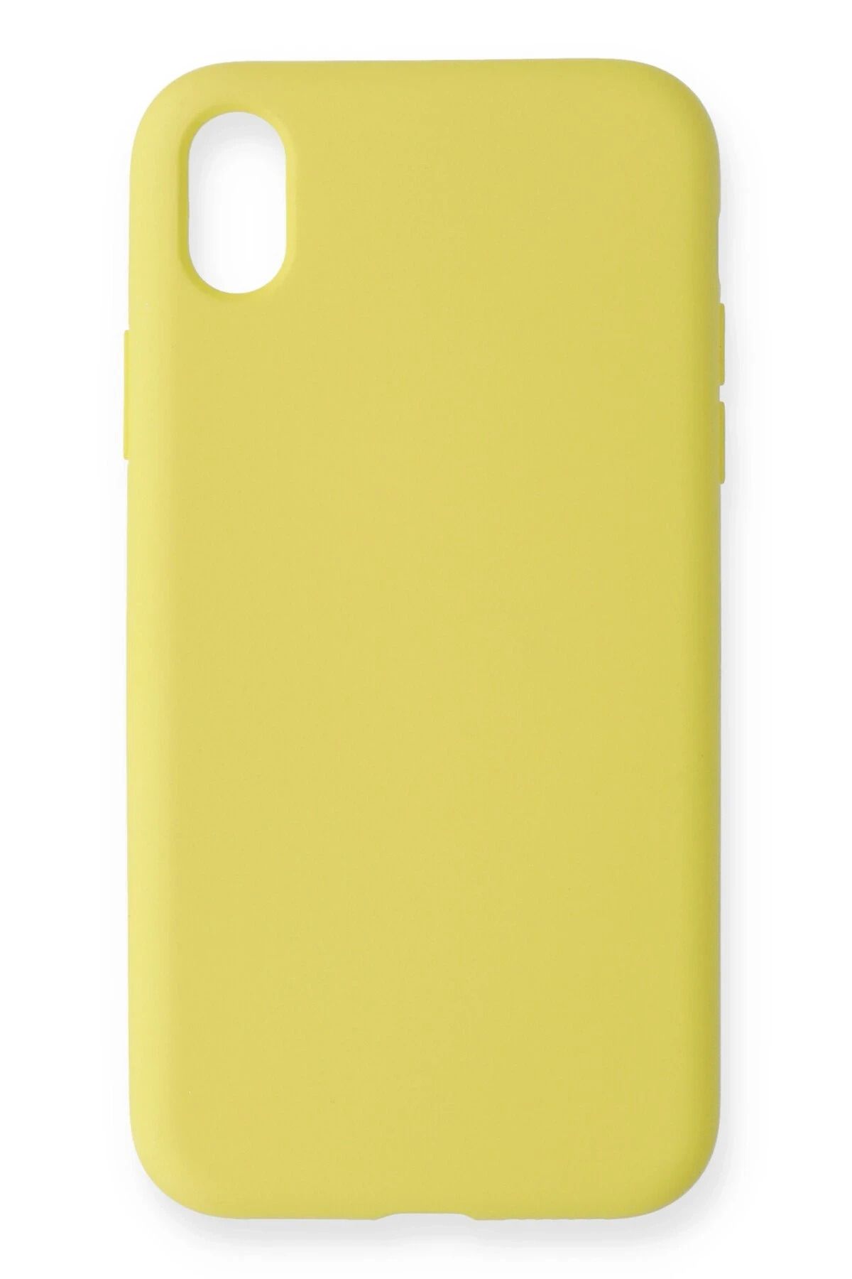 NewFace iPhone XR Kılıf Nano içi Kadife Silikon - Sarı HNZRN