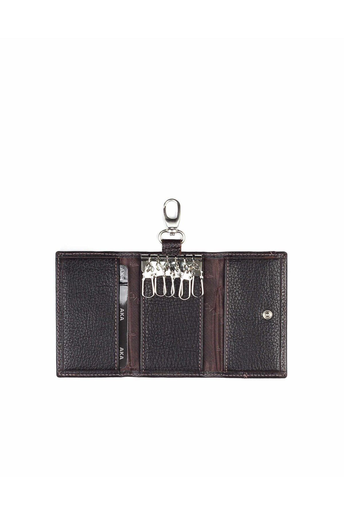 Aka-Brown Leather Keychain - 005 4 Model 3