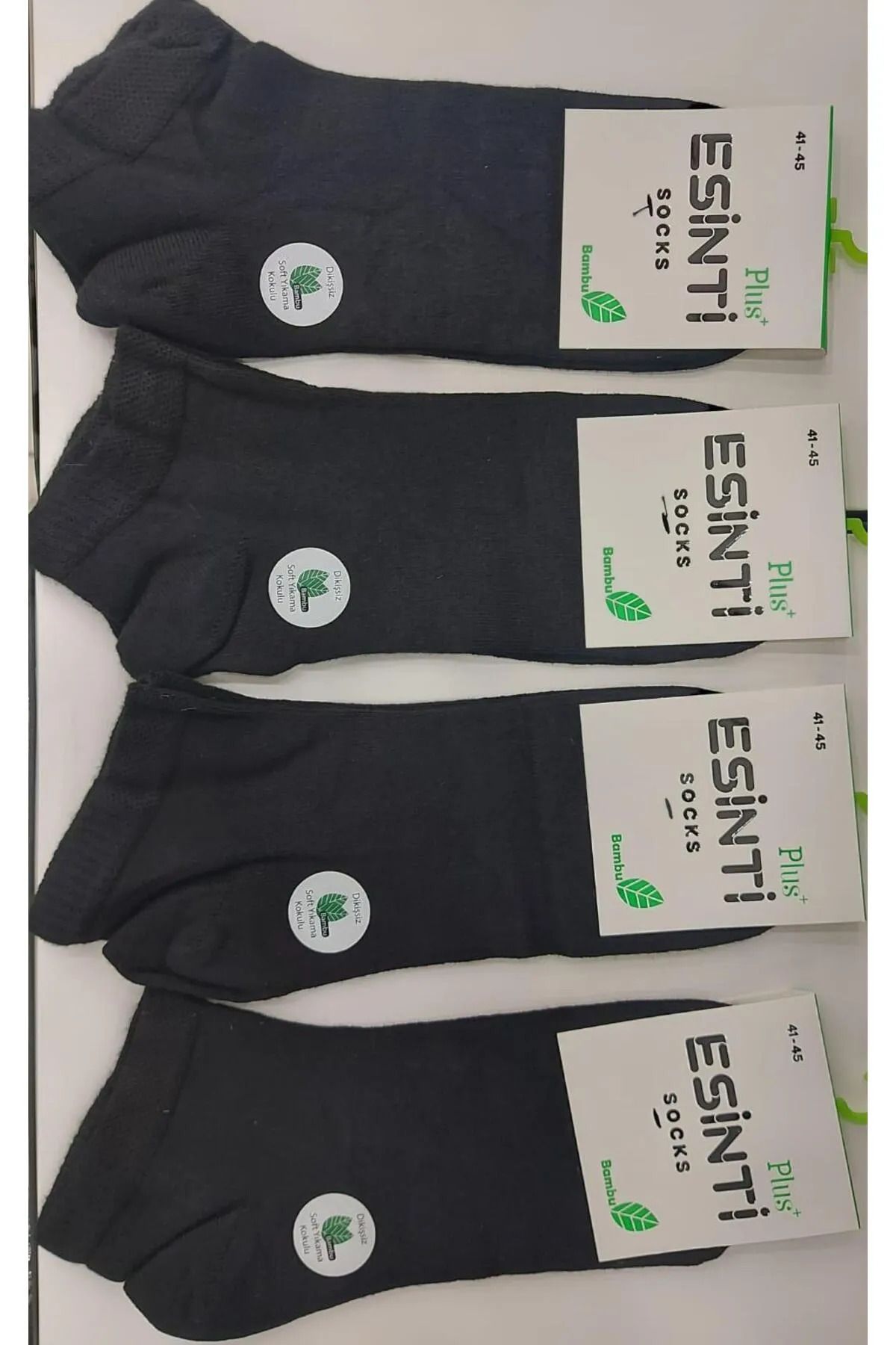 QULAT 6'lı Paket Erkek Bambu Patik Çorap Siyah