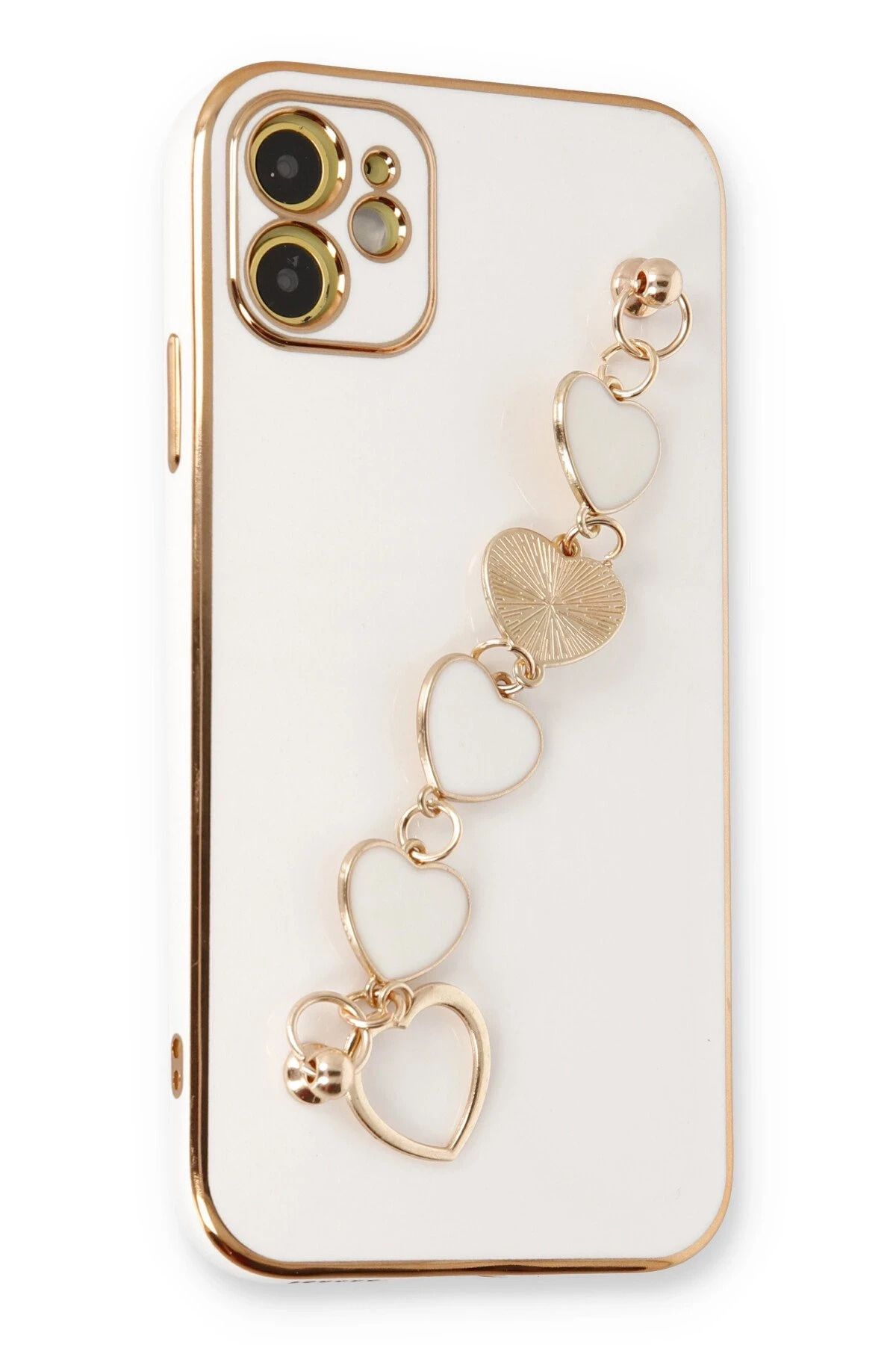 NewFace iPhone 12 Kılıf Esila Silikon - Beyaz FERRG