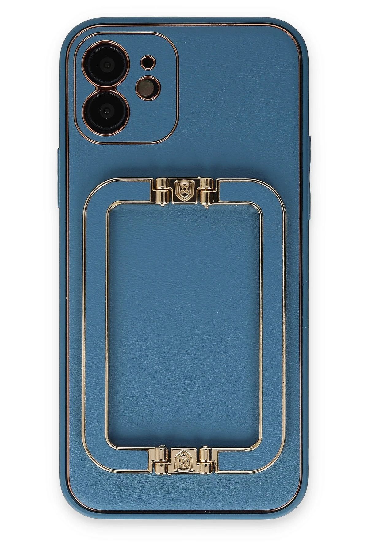 NewFace iPhone 12 Kılıf Coco Elit Kapak - Mavi BSTMY