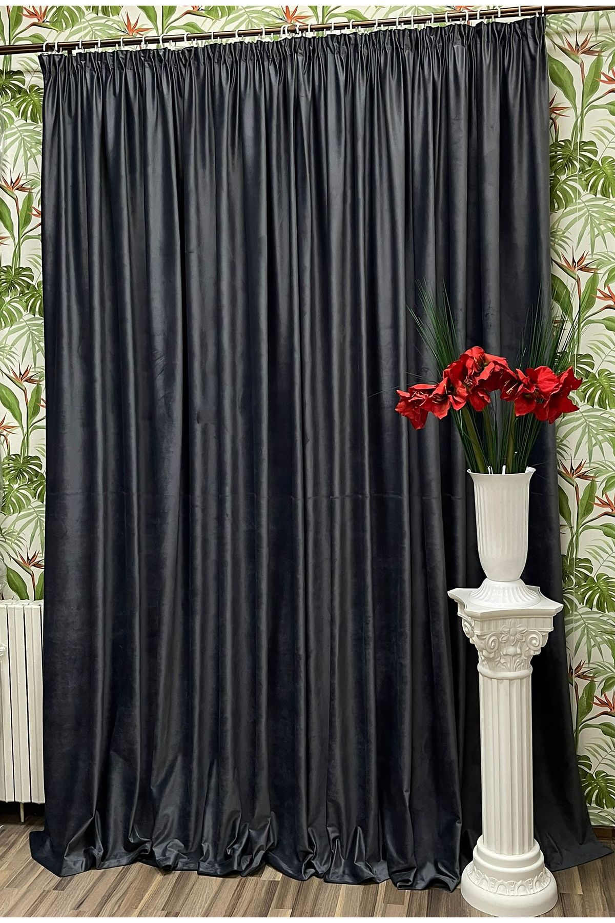 Liz Line Set Doua Draperii So, Carbon, Colectia "monocrom'' By Liz Line, 2x350x245cm, Cu Rejansa - 350 x 245