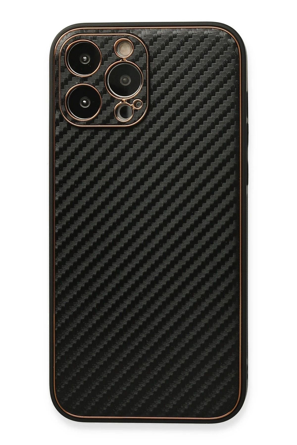 NewFace iPhone 13 Pro Kılıf Coco Karbon Silikon - Siyah HNZRN