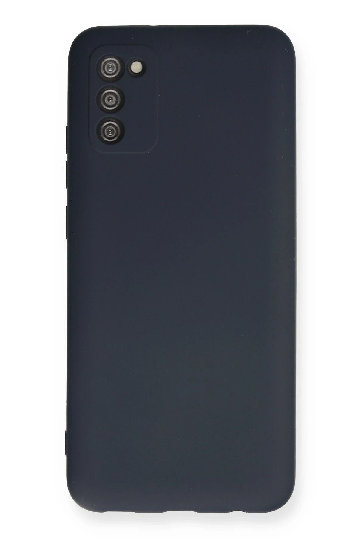 NewFace Samsung Galaxy A02S Kılıf Nano içi Kadife Silikon - Lacivert NRMSA