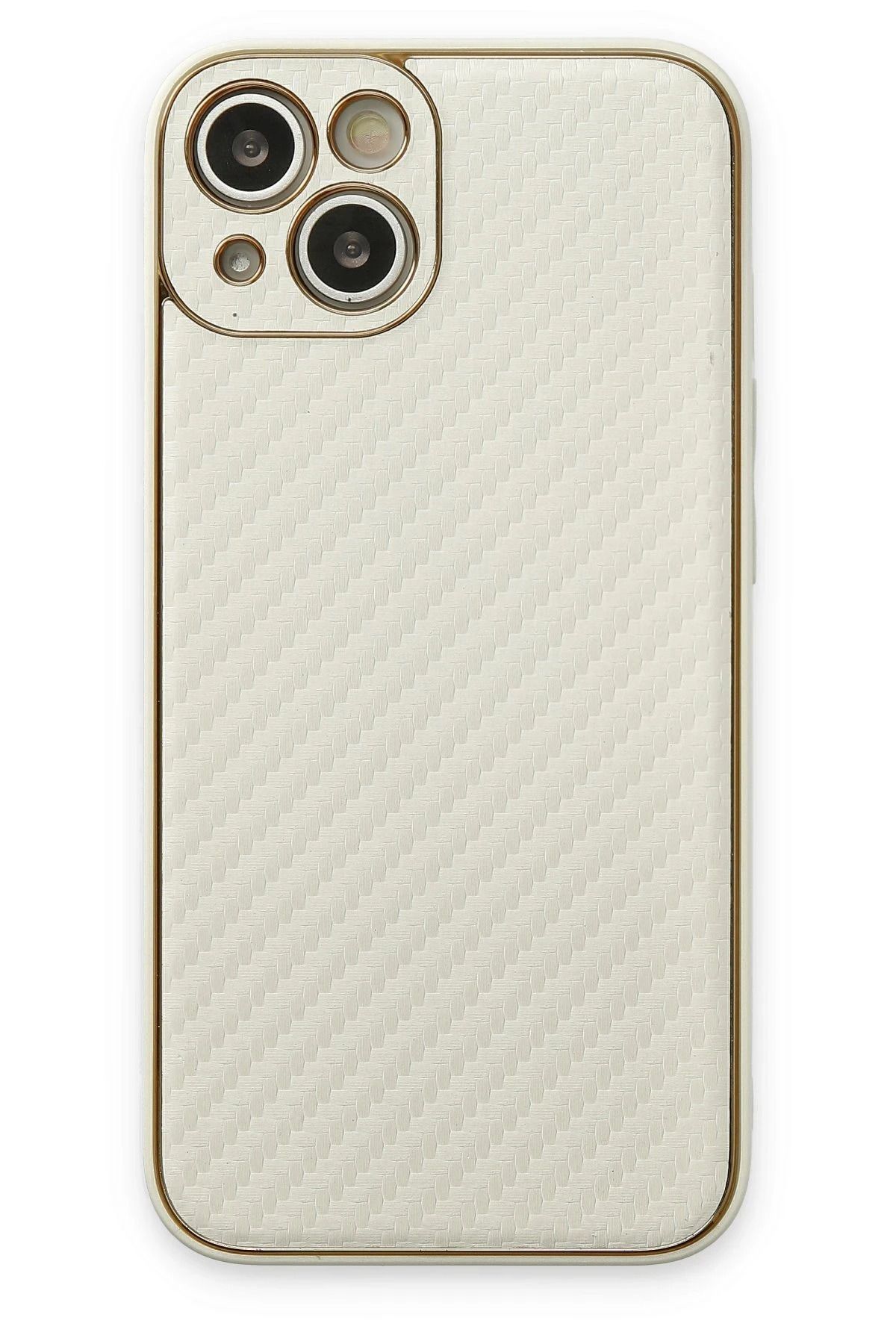 NewFace iPhone 13 Kılıf Coco Karbon Silikon - Beyaz BSTMY