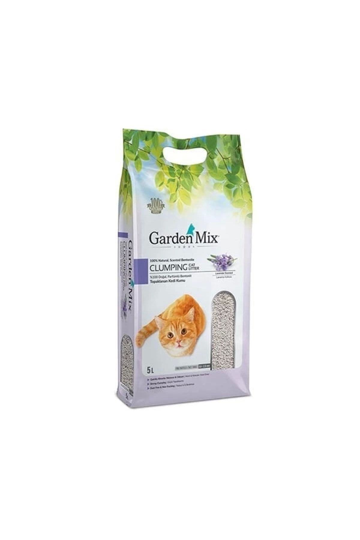 YNT İthalat Garden Mix Bentonit İnce Taneli Lavanta Kokulu Kedi Kumu 5 Lt