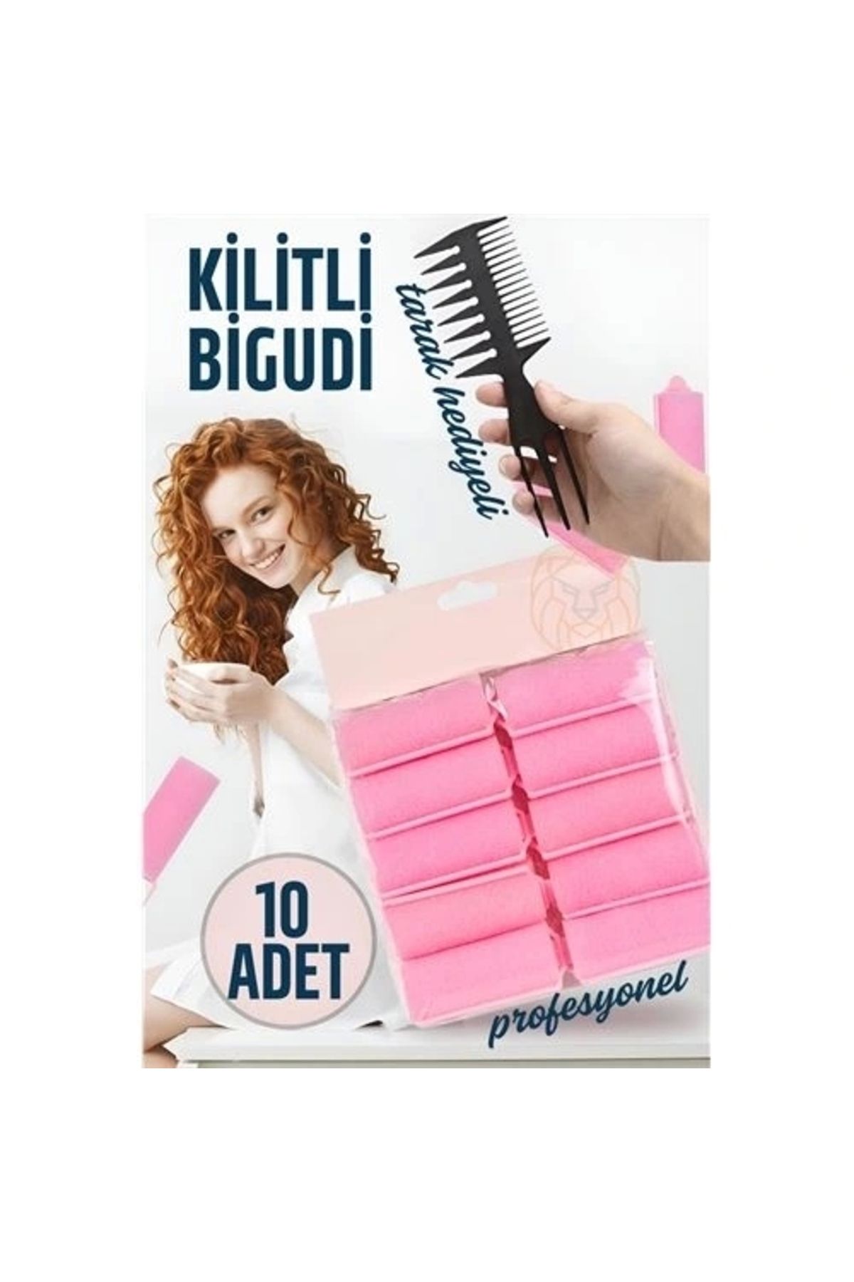 STOREMAX Süngerli Kilitli Bigudi Tarak Seti 10 Adet