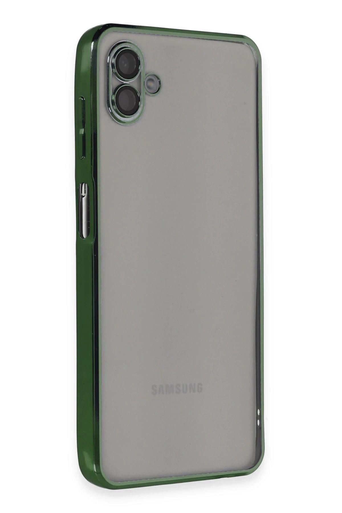 NewFace Samsung Galaxy A04 Kılıf Lensli Silikon - Yeşil JOJUA
