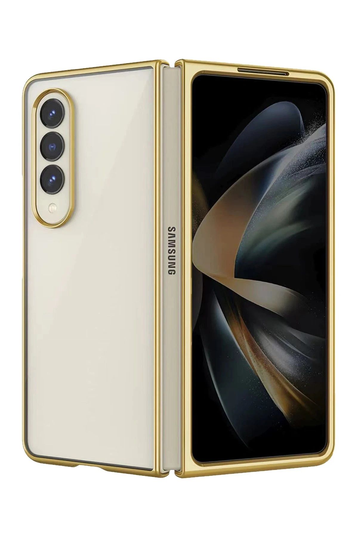 NewFace Samsung Galaxy Z Fold 4 Kılıf Fold Element Kapak - Gold JOJUA
