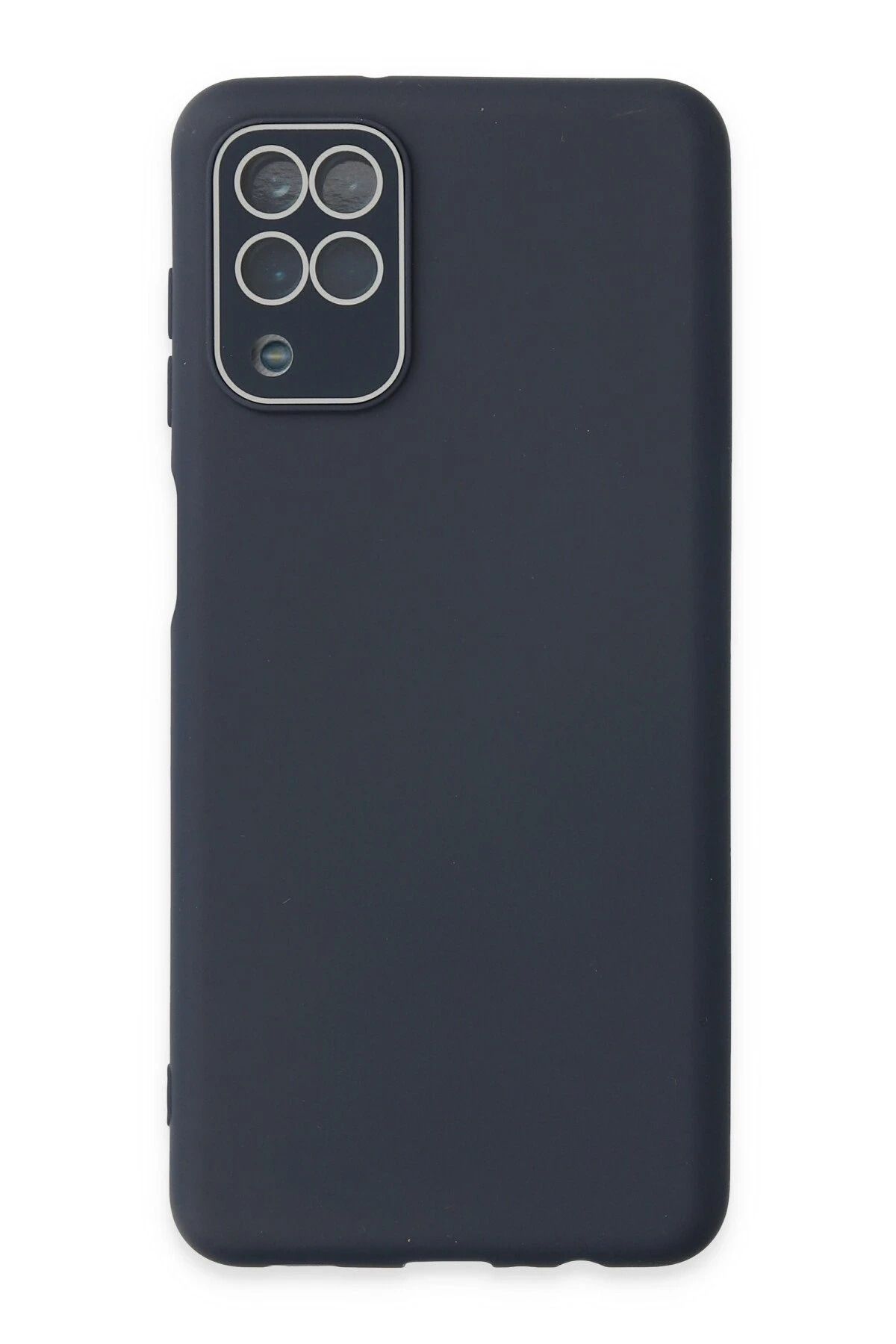 NewFace Samsung Galaxy A22 Kılıf Lansman Glass Kapak - Lacivert JOJUA