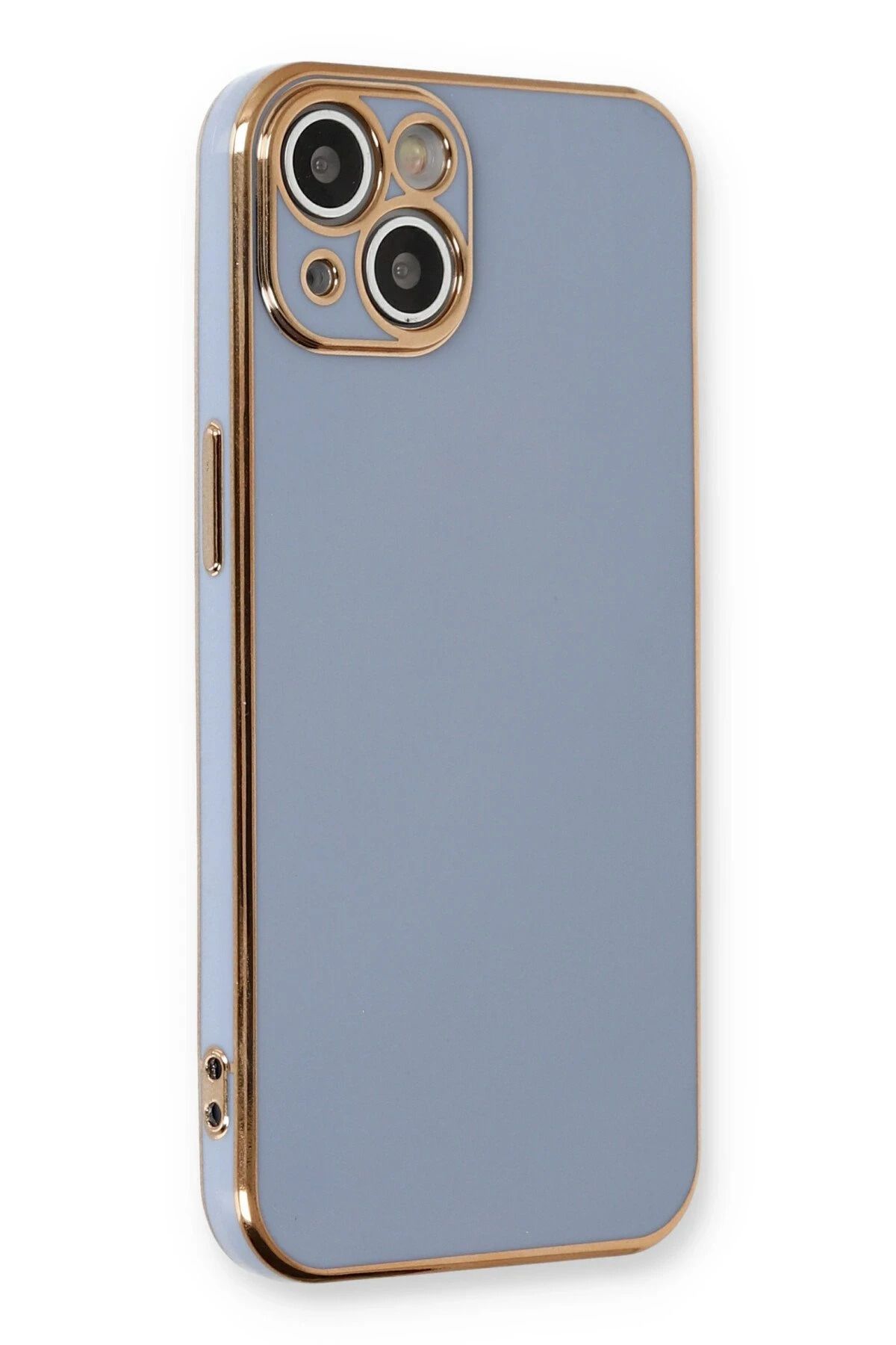 NewFace iPhone 13 Kılıf Volet Silikon - Mavi BSTMY