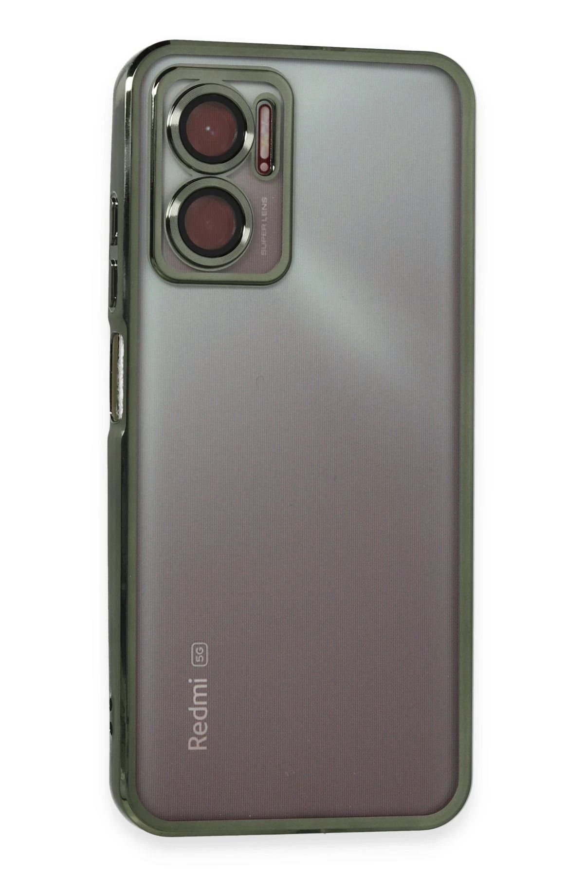 NewFace Xiaomi Redmi 10 5G Kılıf Lensli Silikon - Yeşil NRMSA