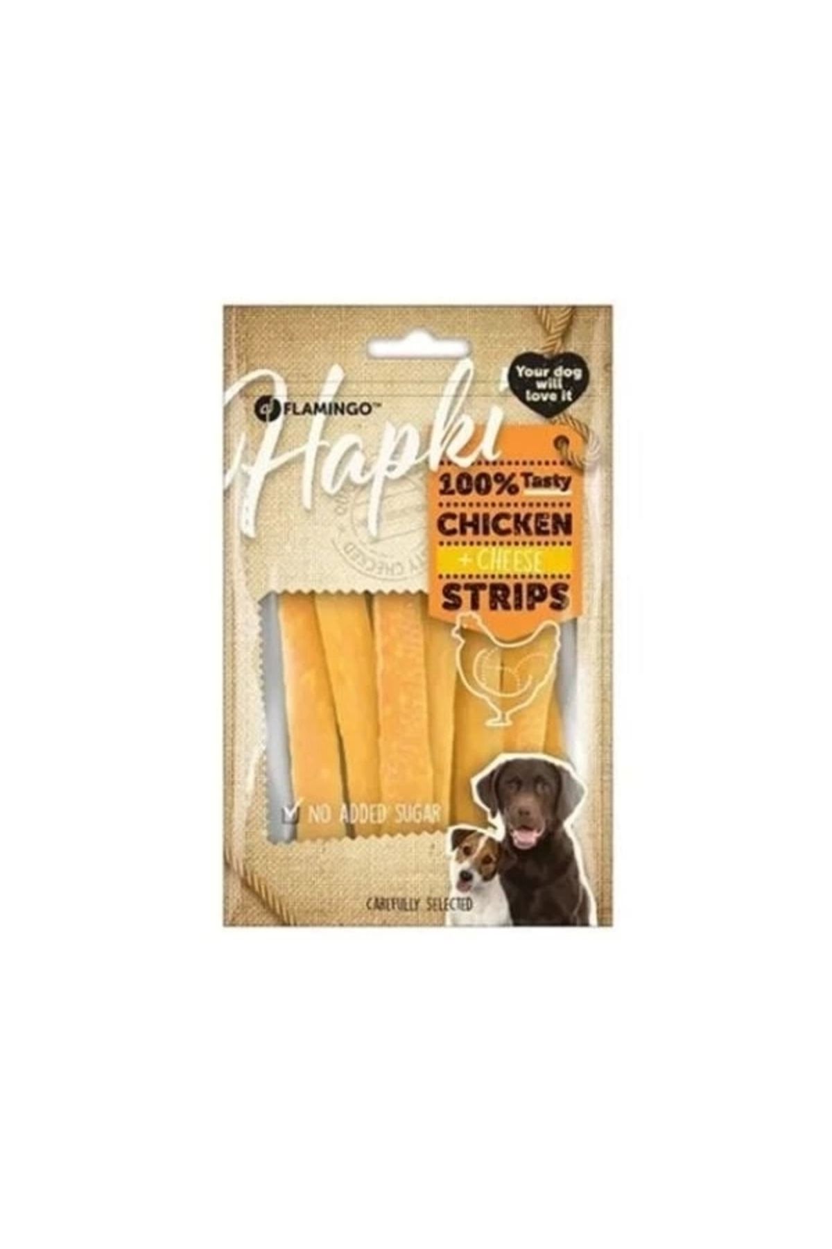 YNT İthalat Flamingo Hapki Peynirli Şerit Şeklinde Çubuk Köpek Ödül Maması 85 Gr