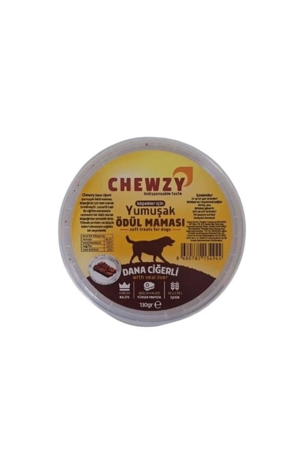 YNT İthalat Chewzy Ciğerli Yumuşak Köpek Ödül Maması 130Gr